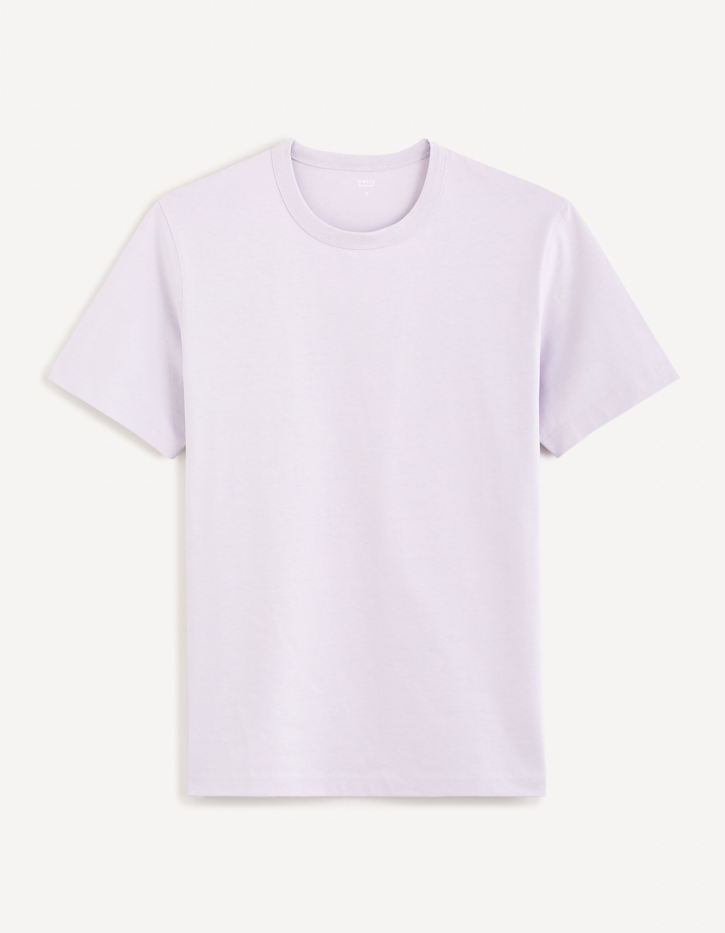 T-shirt boxy 100% coton - parme