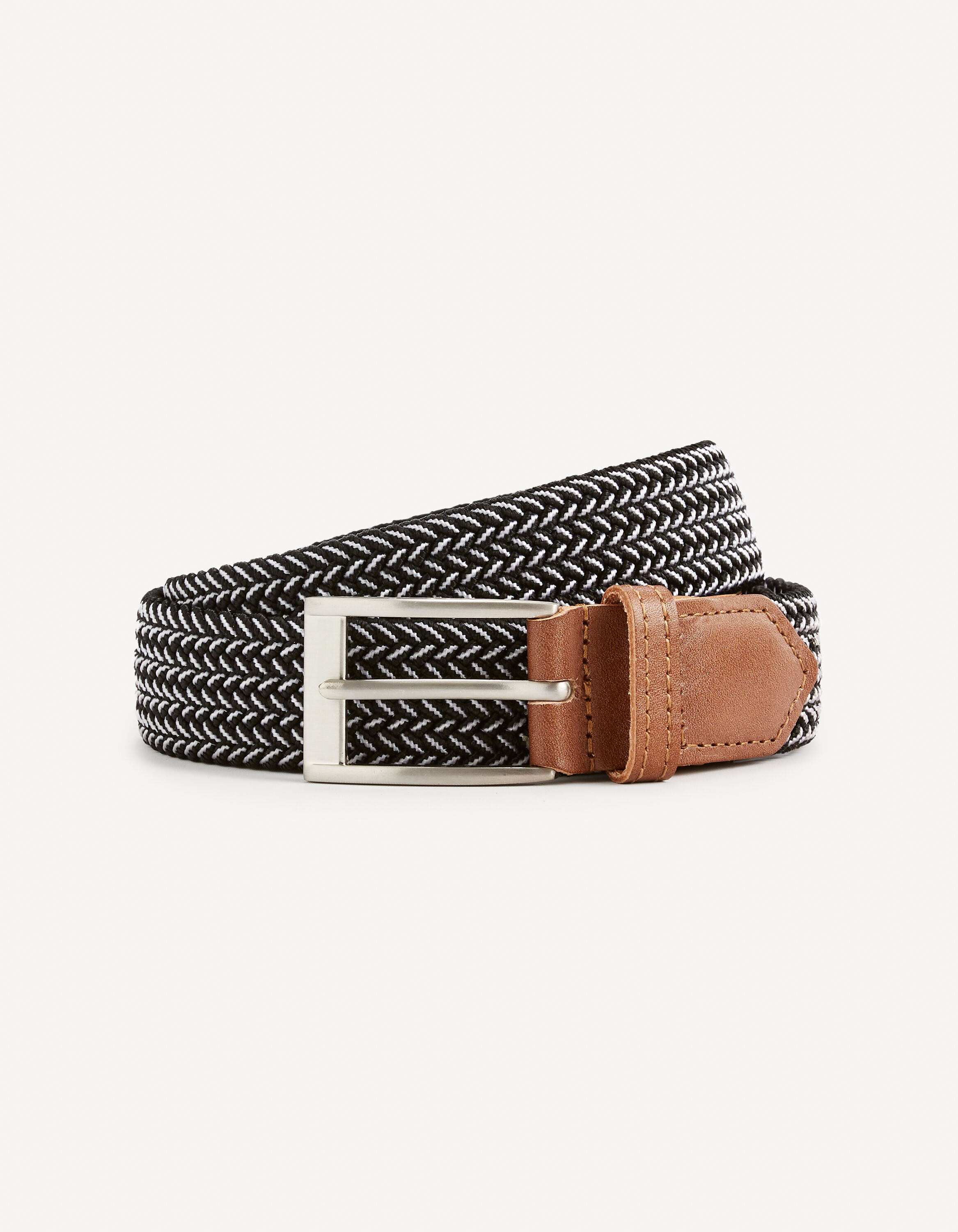 Ceinture tress&eacute;e - noir