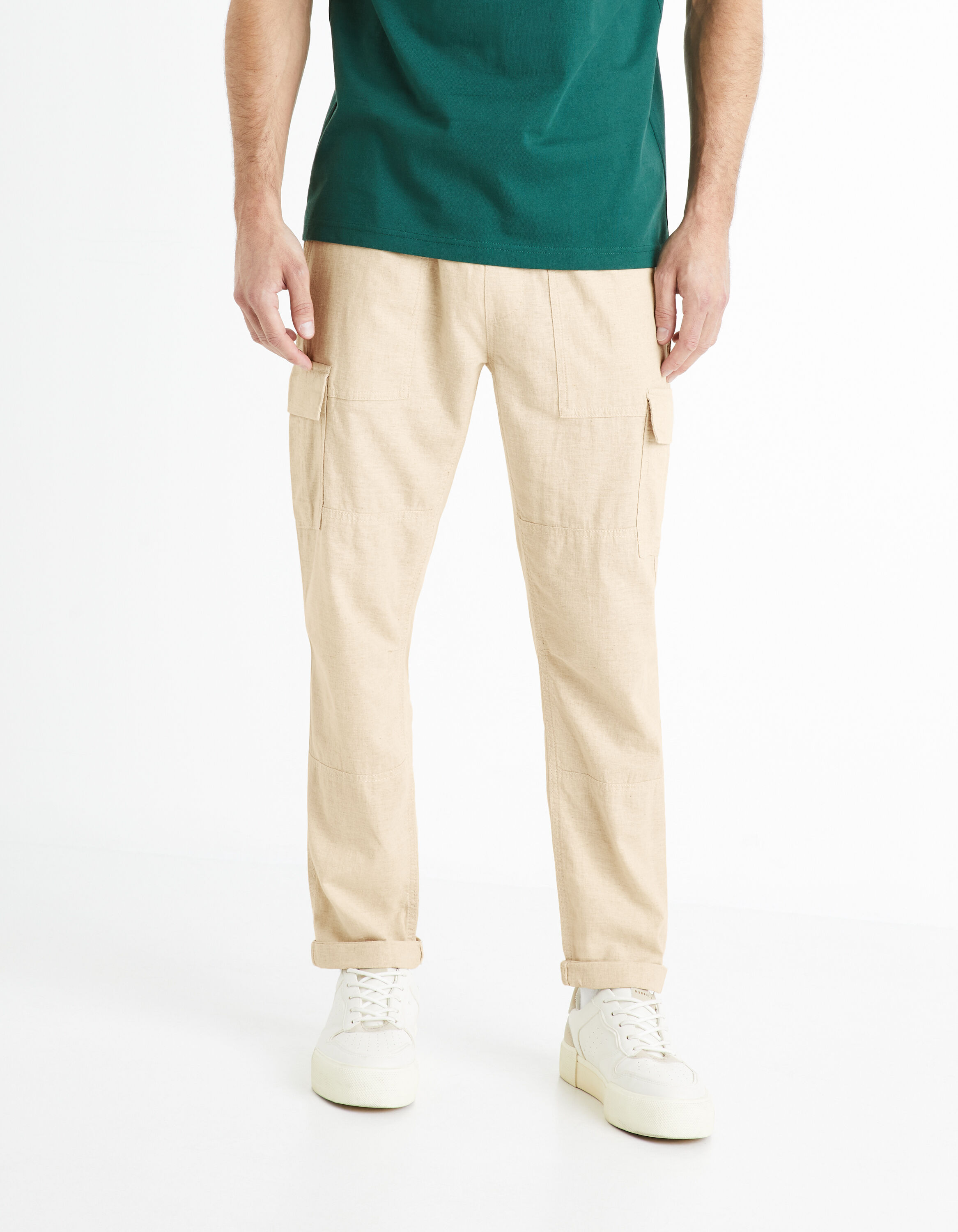 Pantalon cargo - naturel