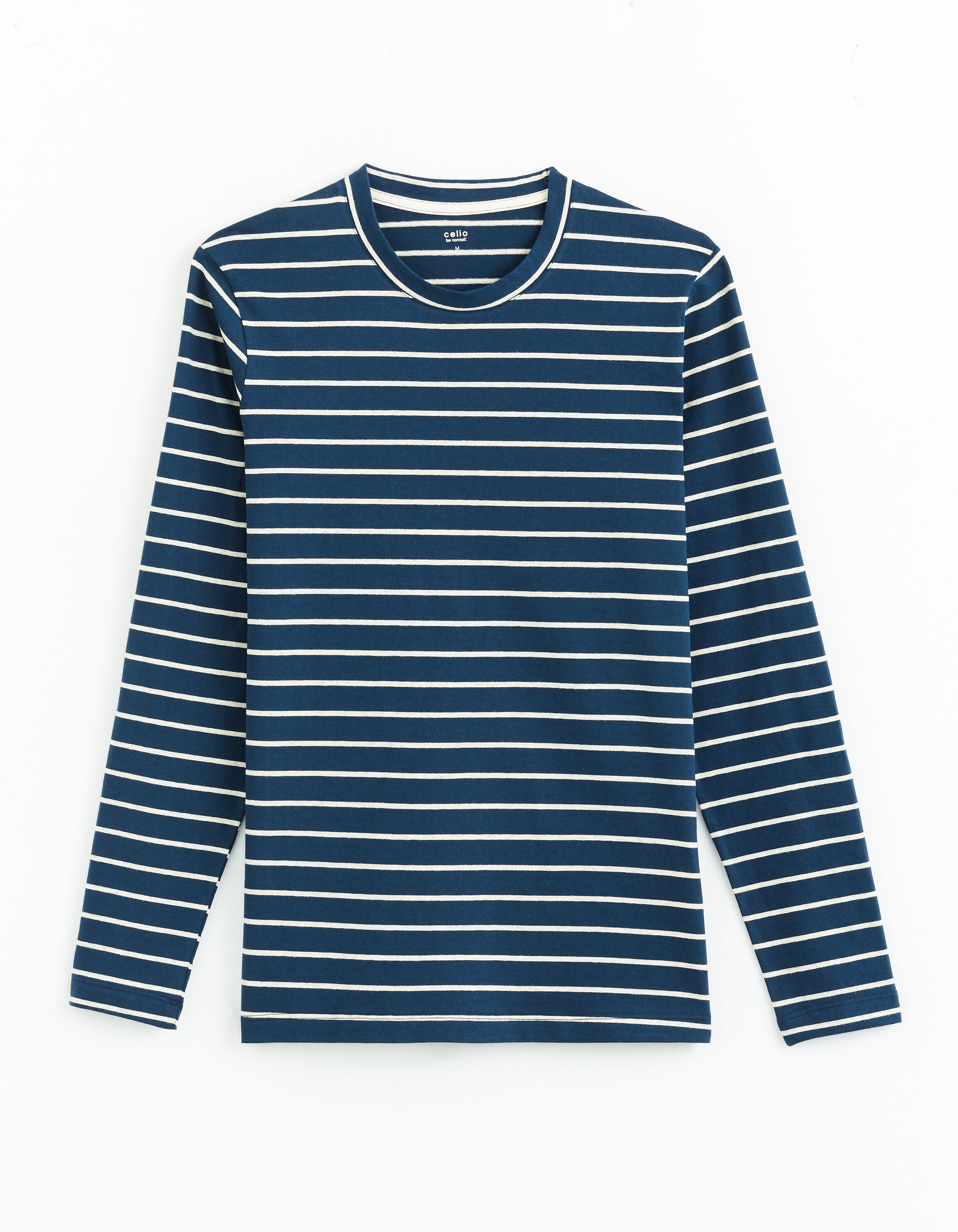 T-shirt &agrave; rayures - bleu marine