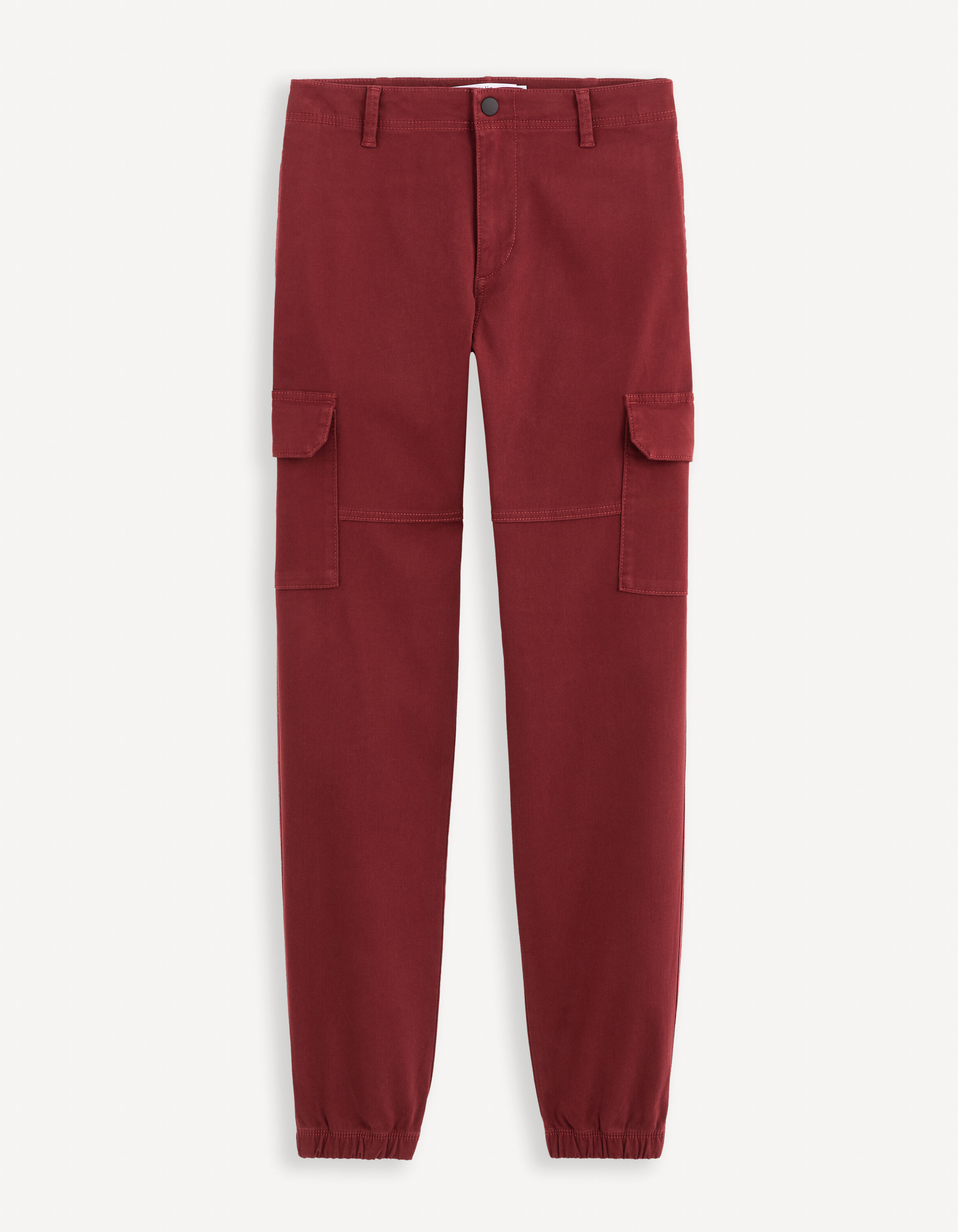 Pantalon slim cargo - bordeaux