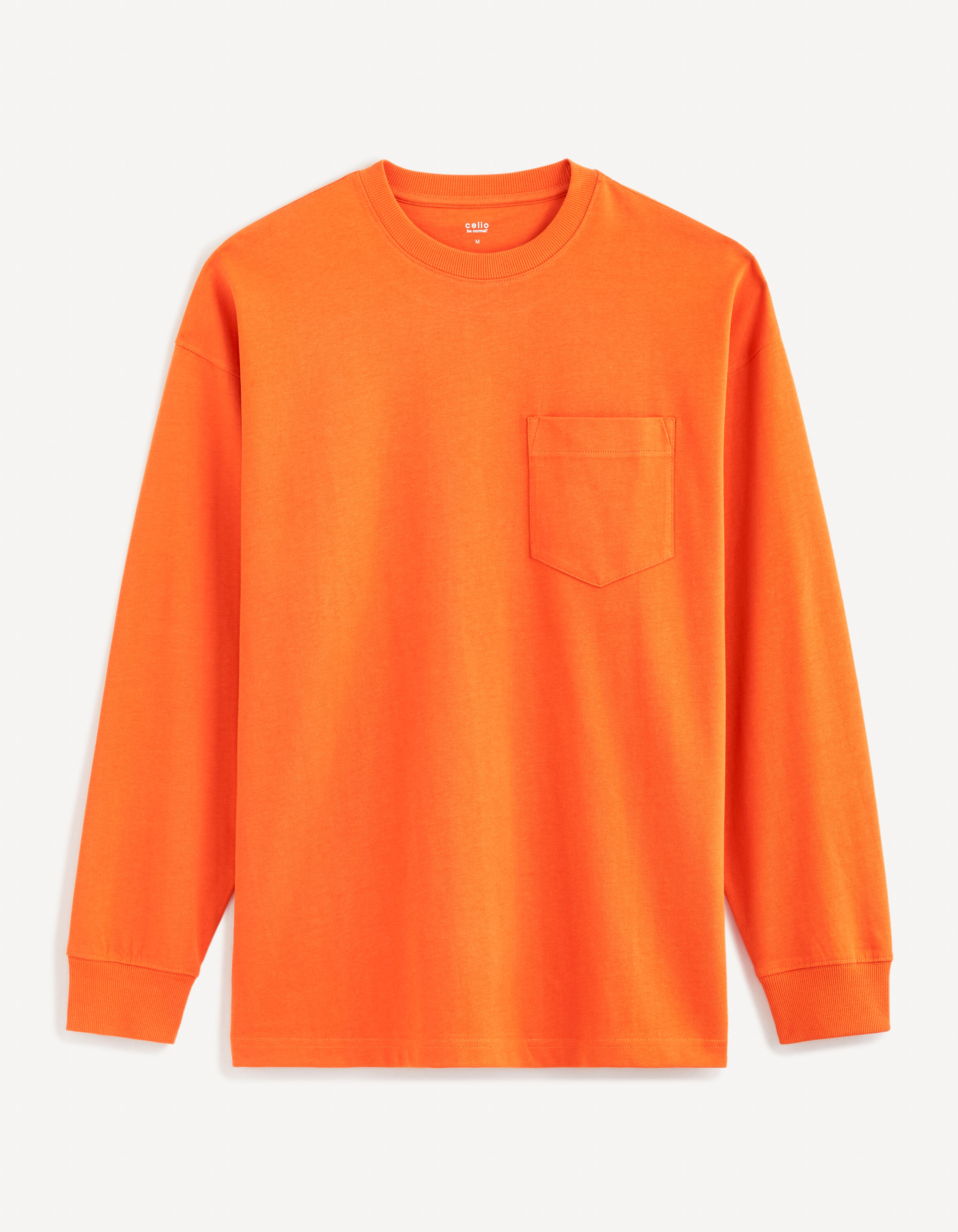 T-shirt manches longues 100% coton - orange