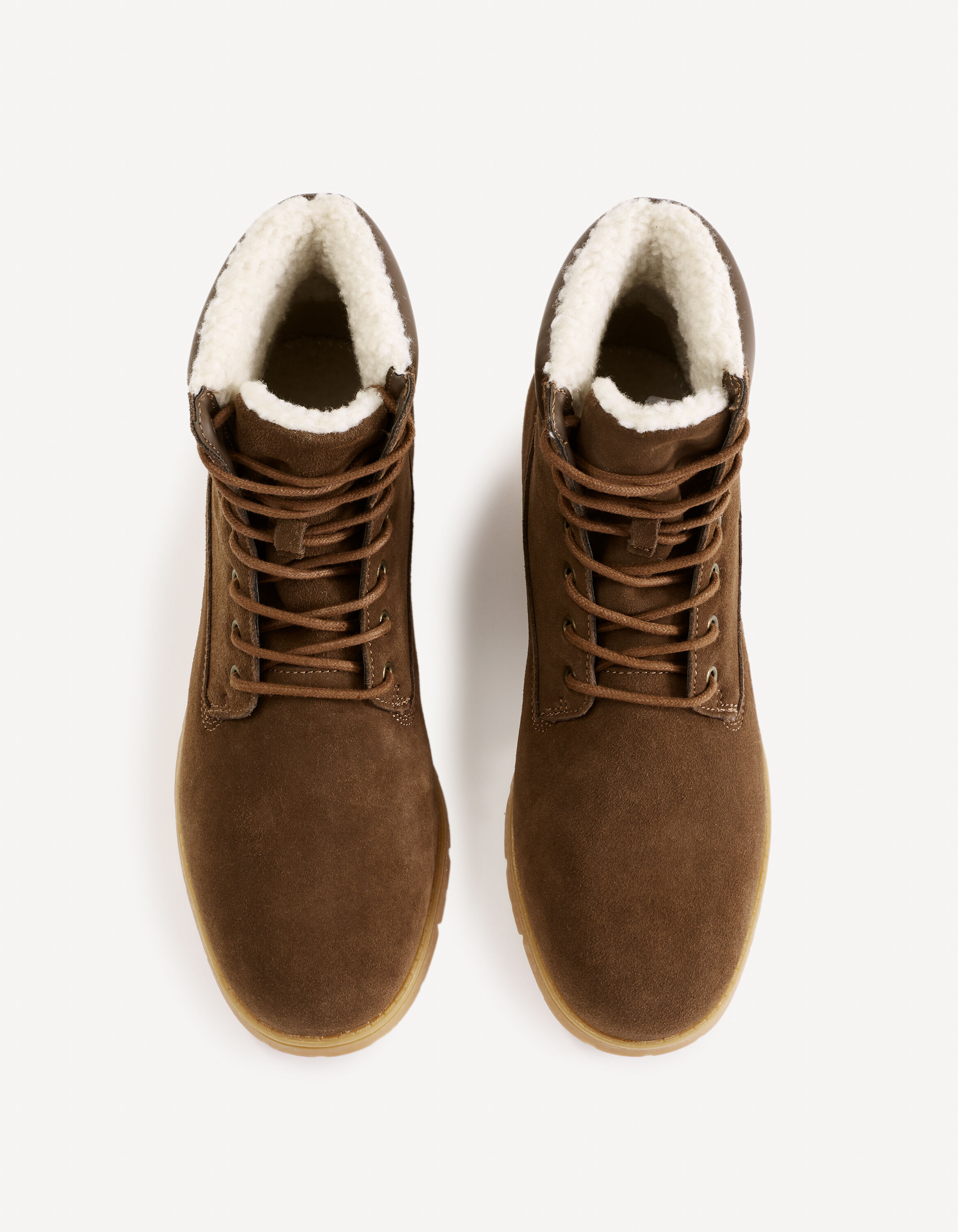 Boots fourr&eacute;es - brun