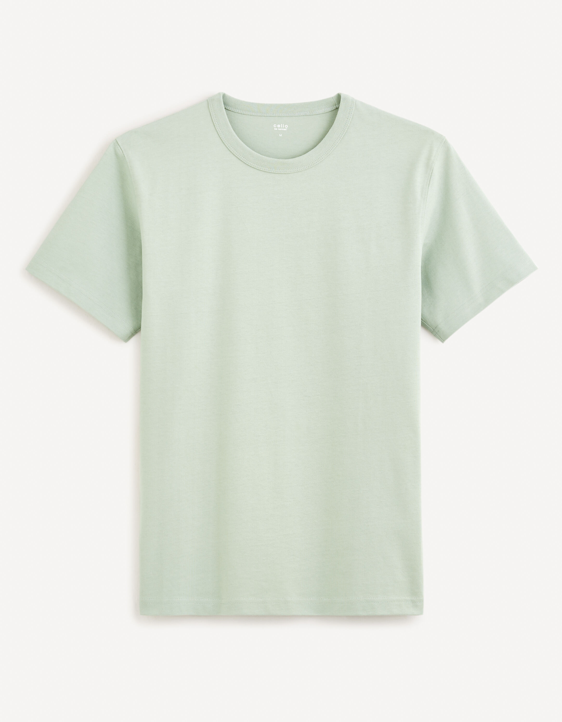 T-shirt boxy 100% coton - vert sauge