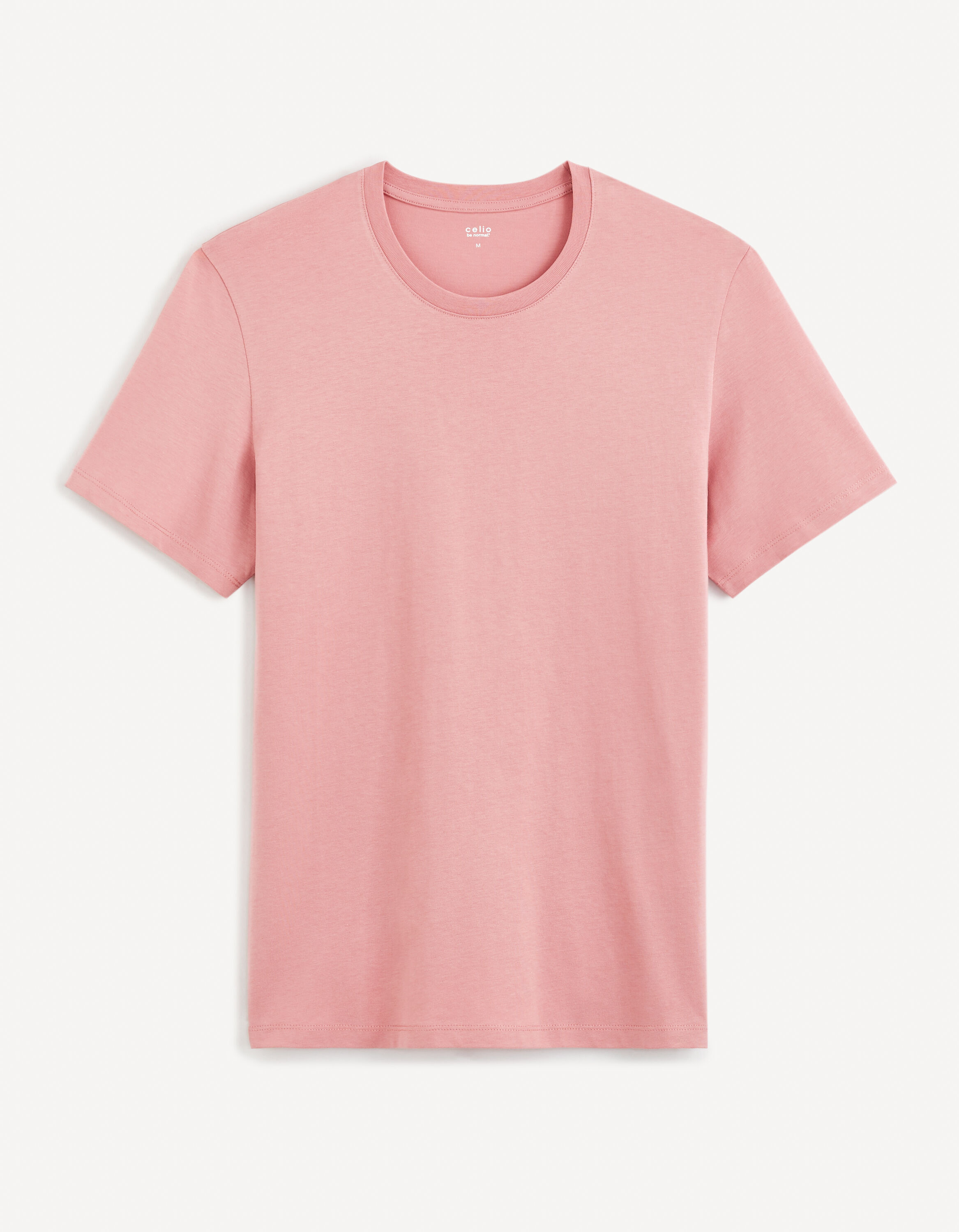 T-shirt col rond 100% coton - rose