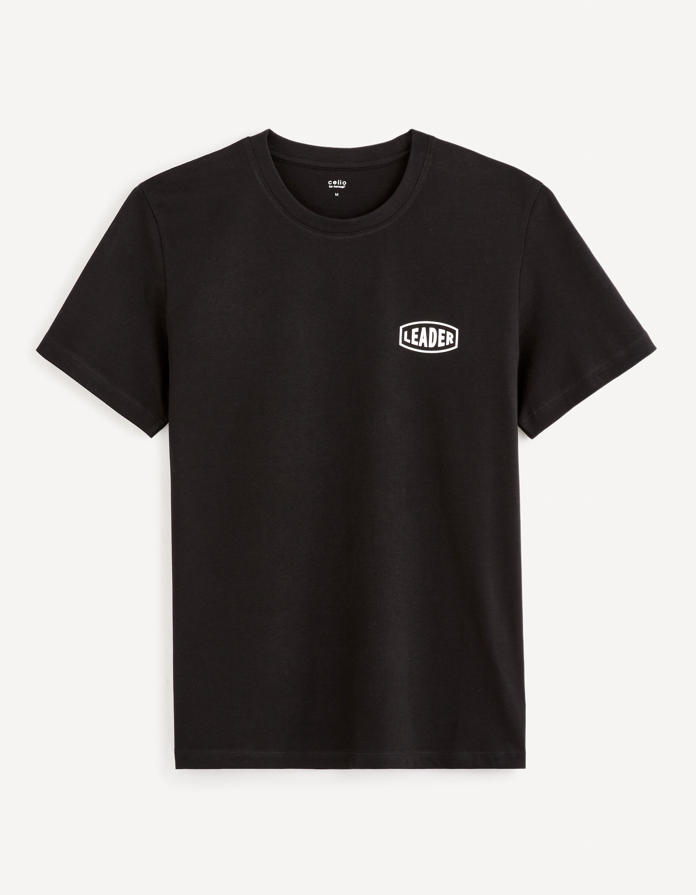 T-shirt col rond 100% coton - noir