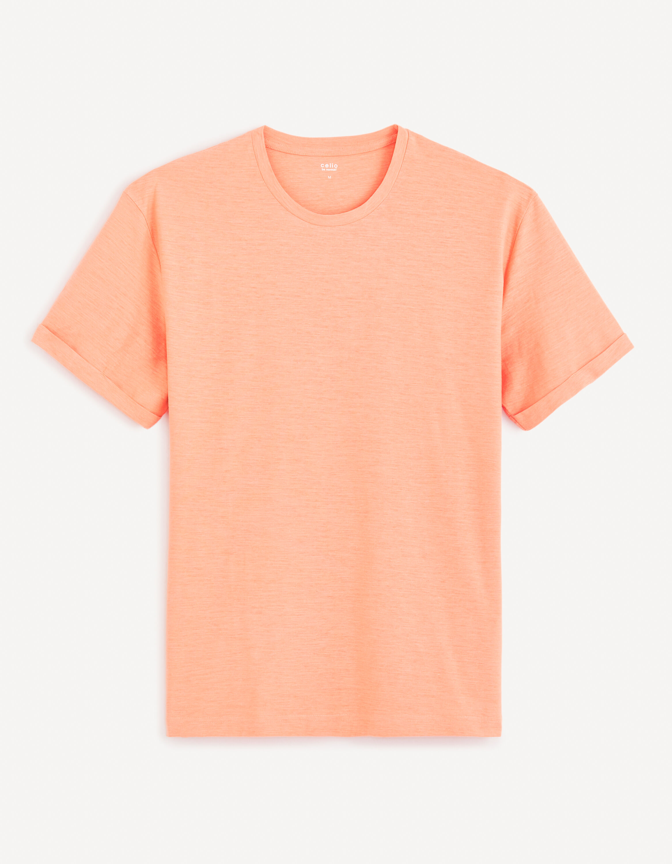 T-shirt col rond 100% coton - orange