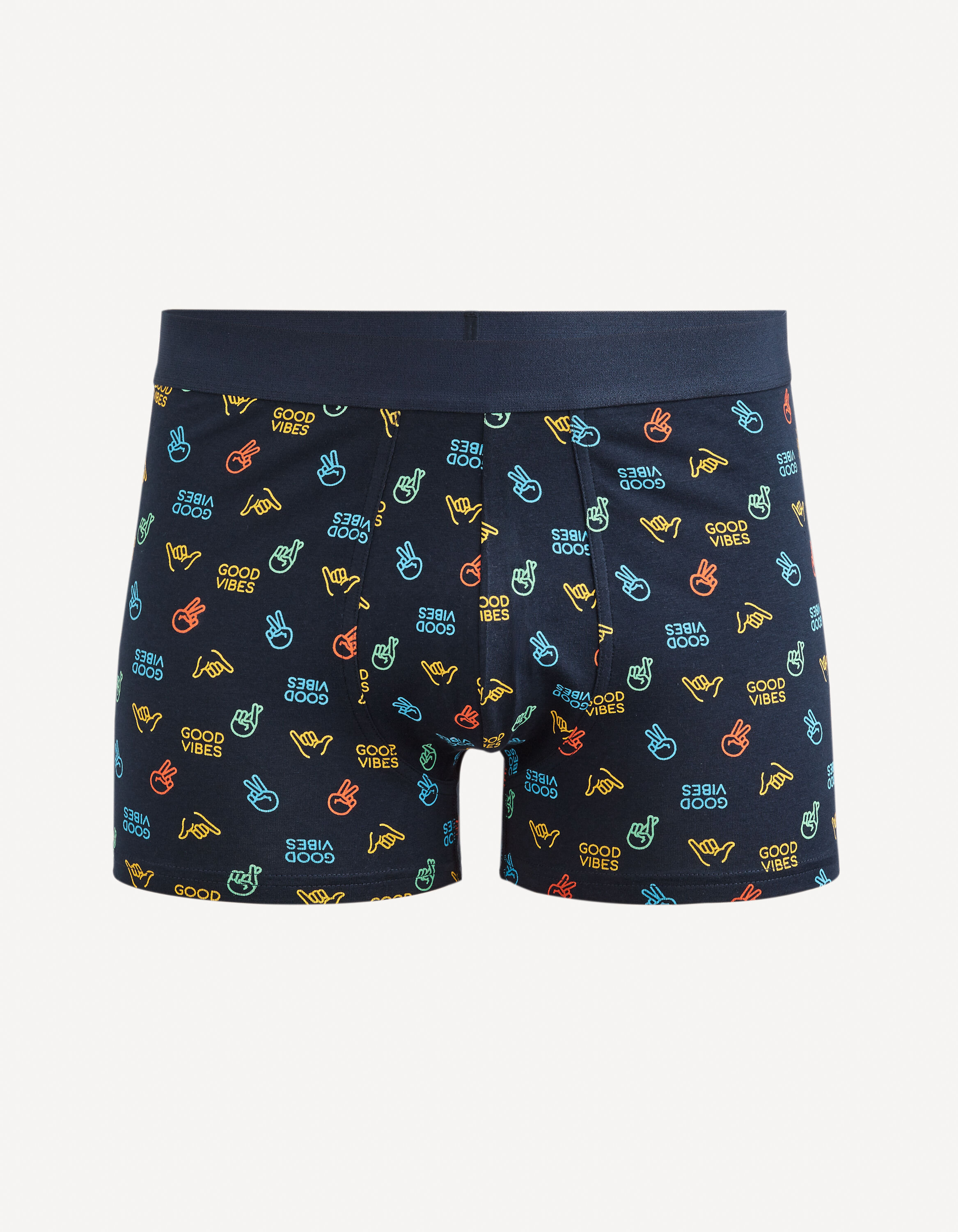 Boxer en coton stretch - marine