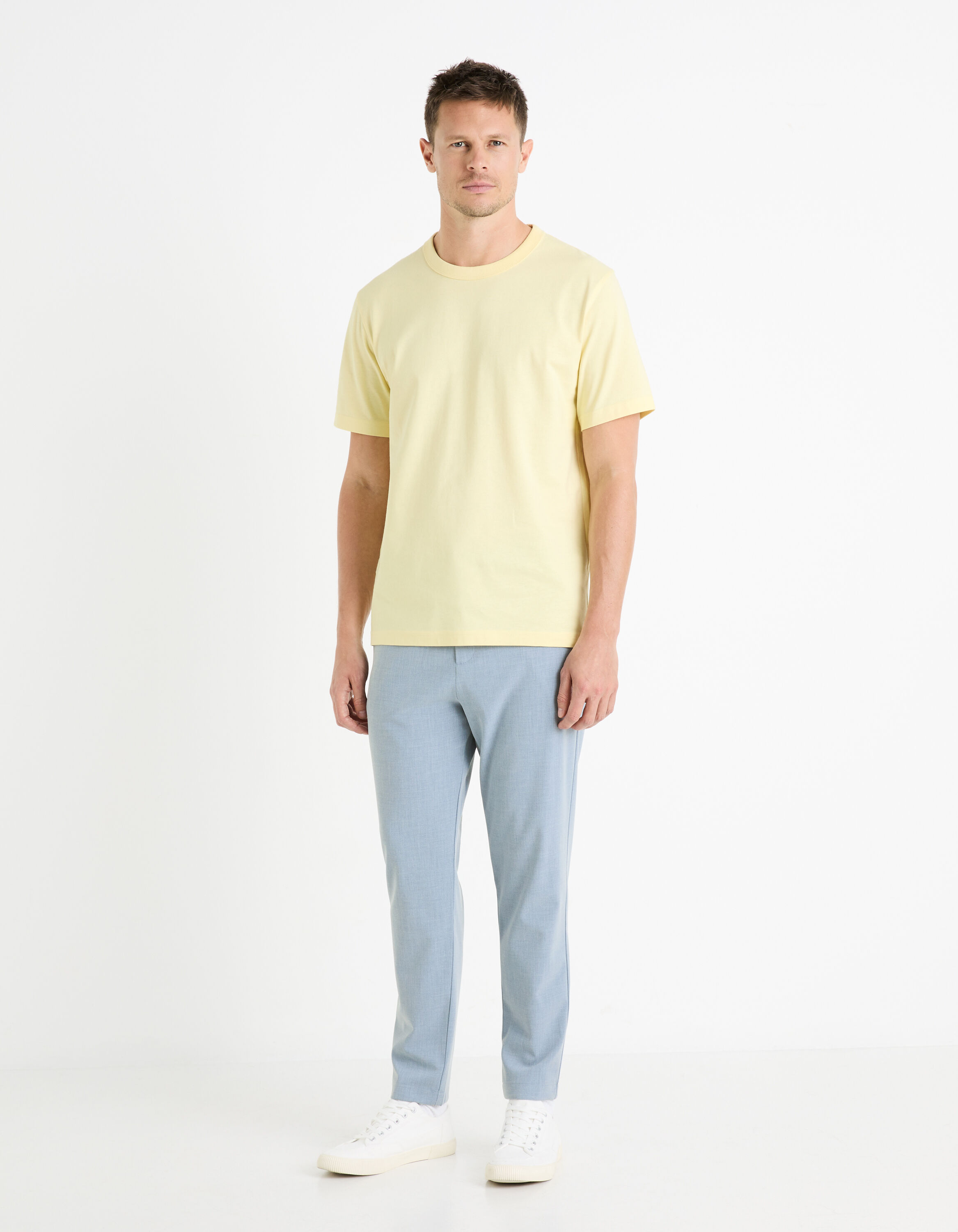 T-shirt boxy 100% coton - jaune