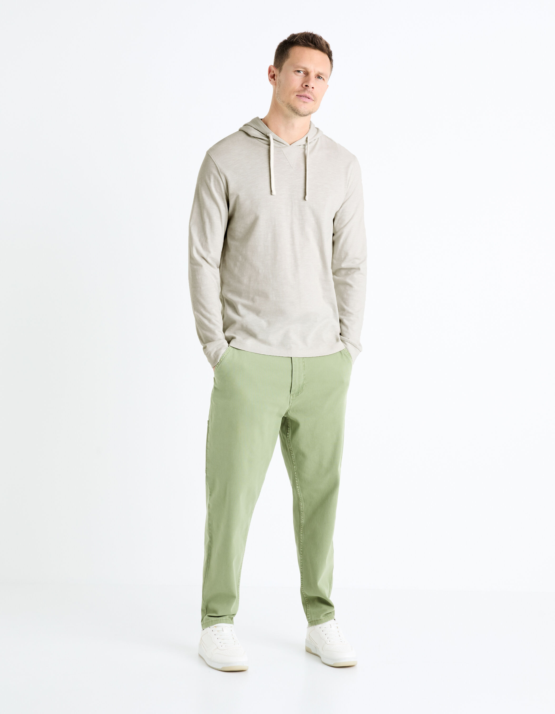 T-shirt manches longues 100% coton - blanc