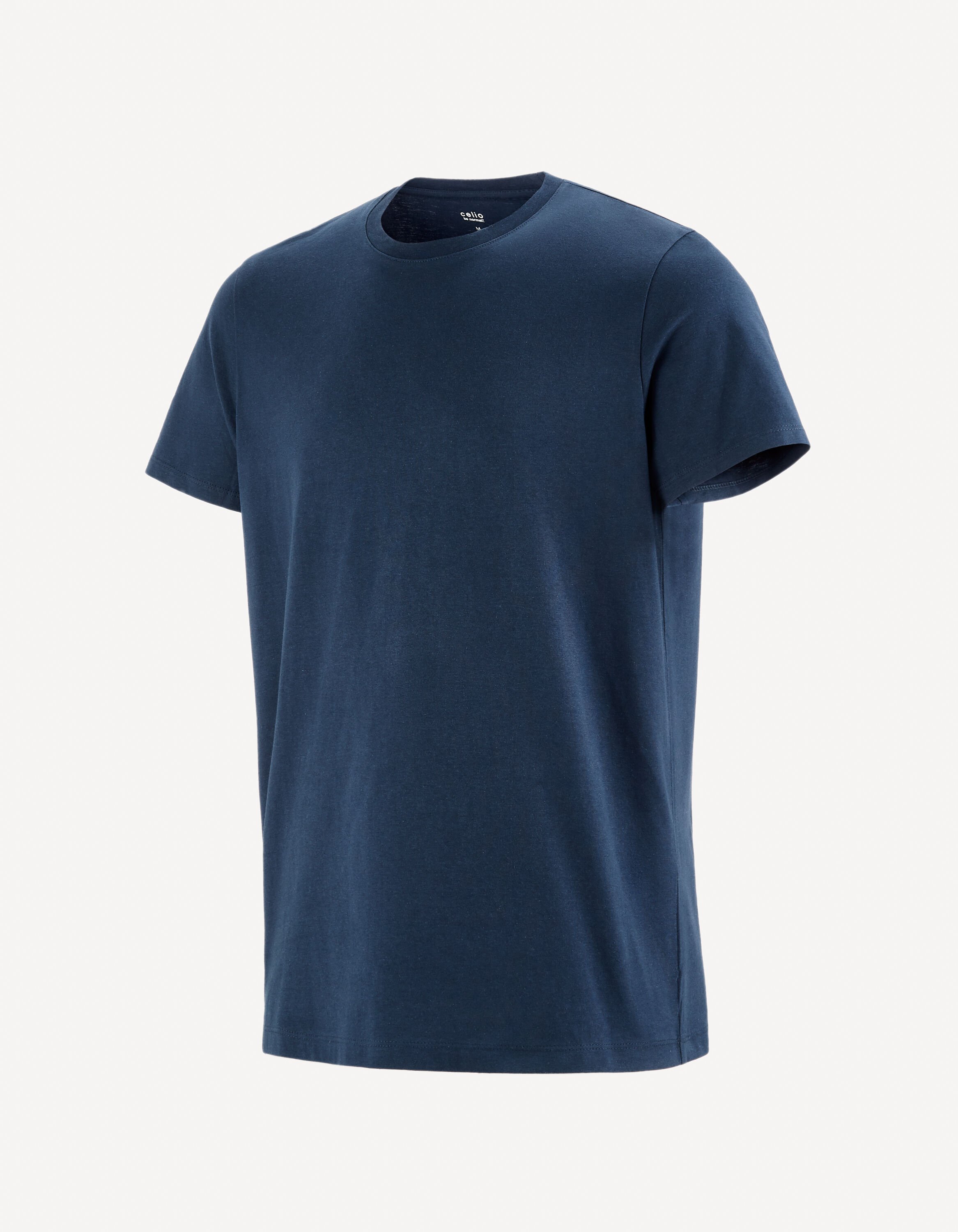 T-shirt col rond 100% coton - marine