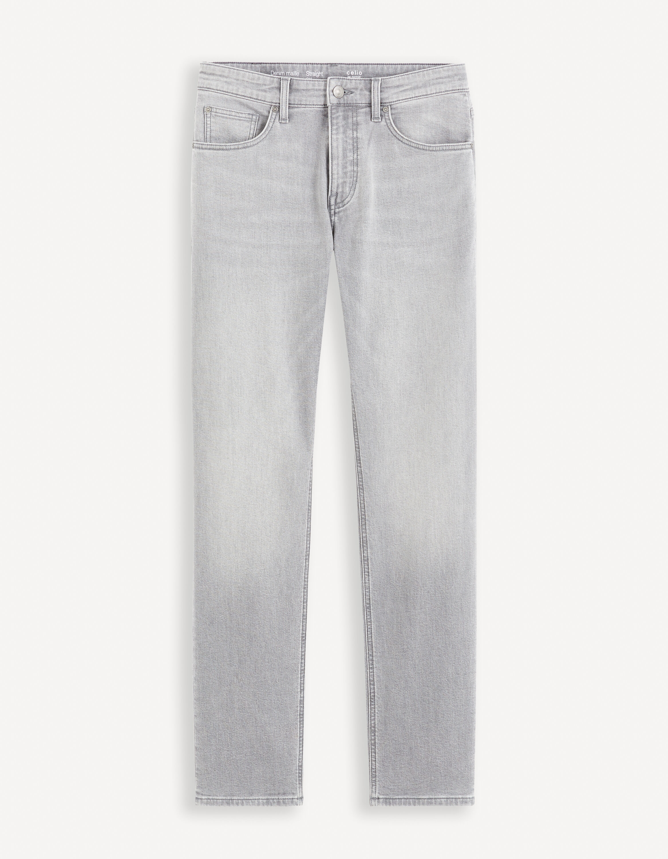 Jean straight C15 3 longueurs stretch - gris