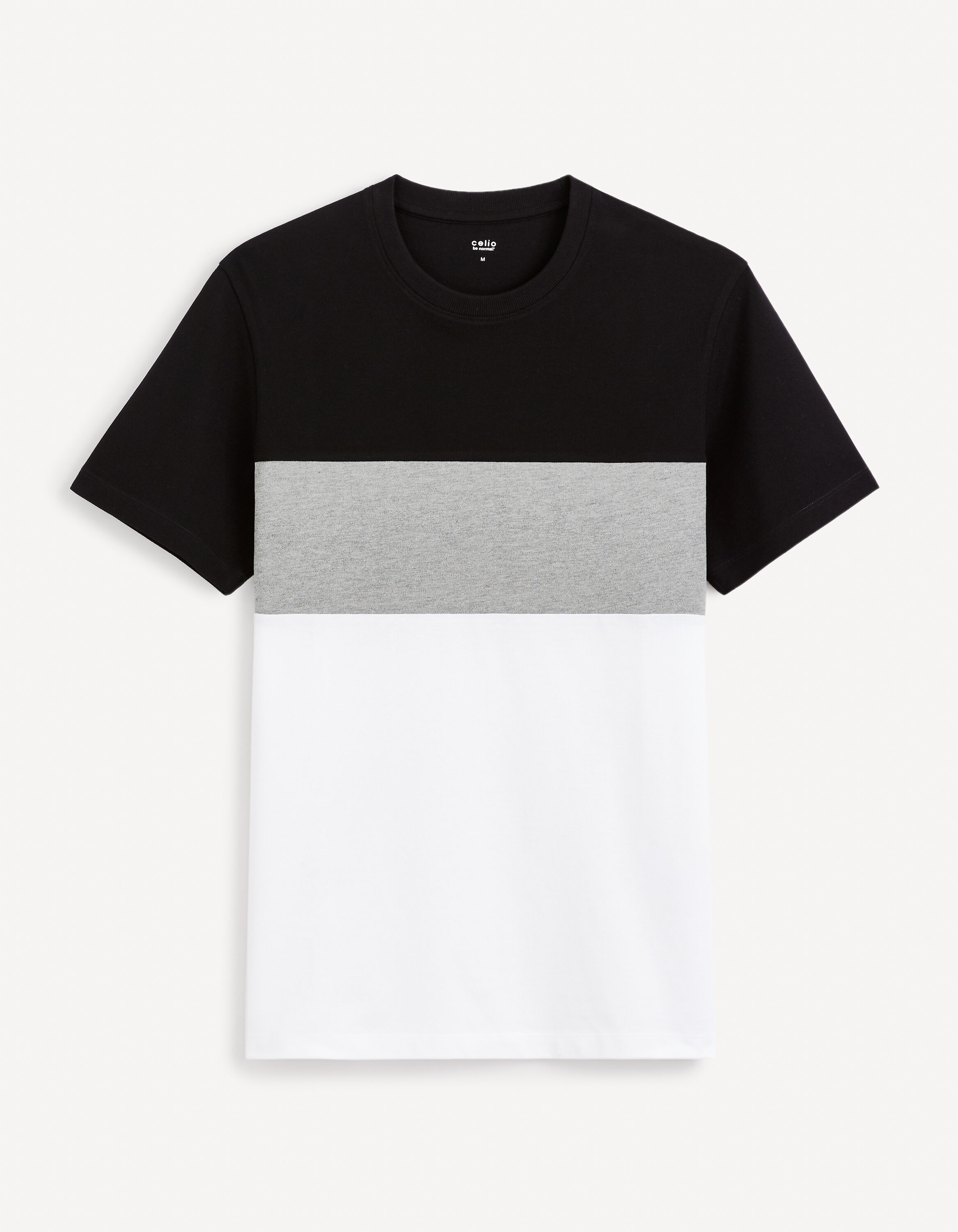T-shirt col rond 100% coton - noir