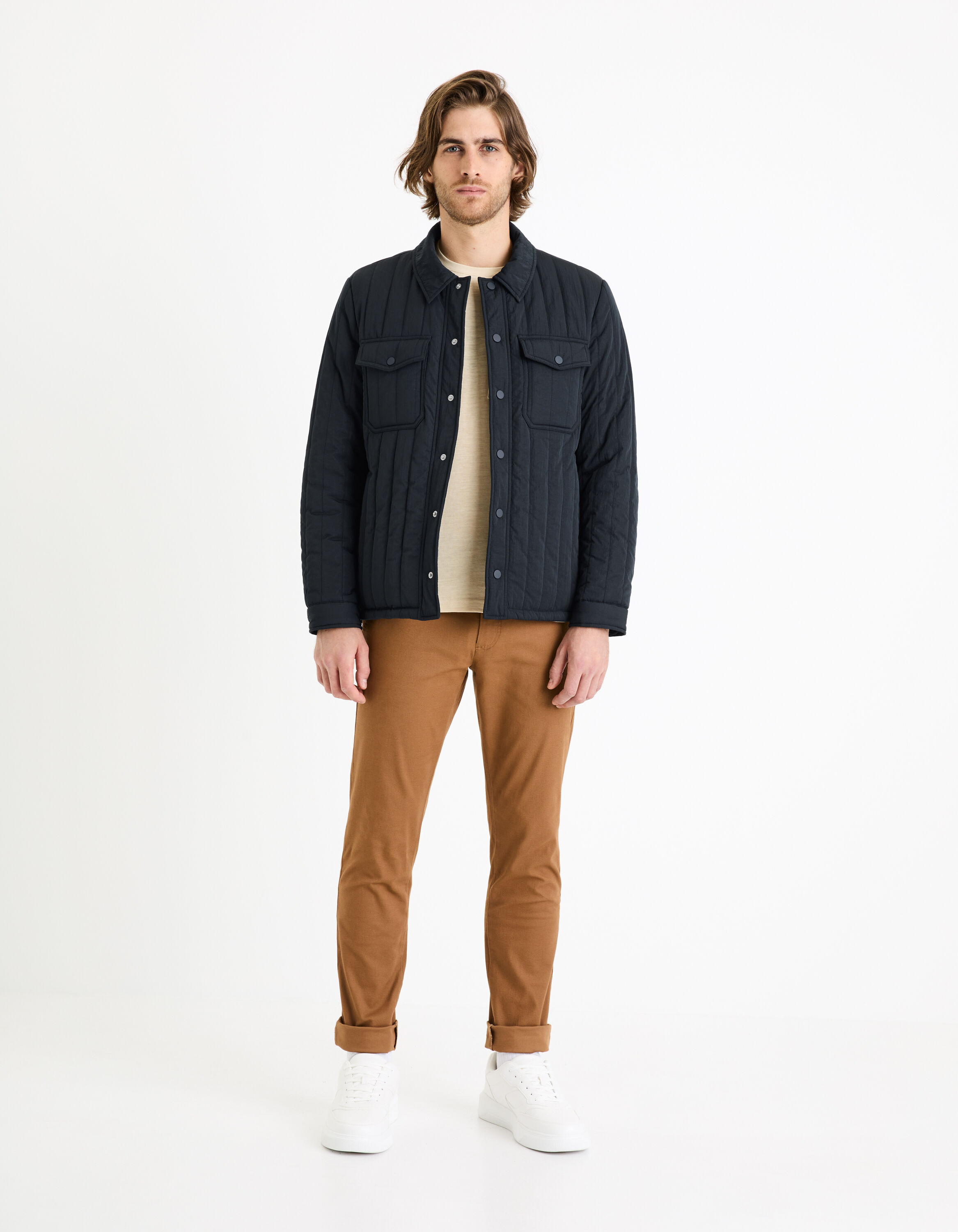 T-shirt manches longues 100% coton - beige