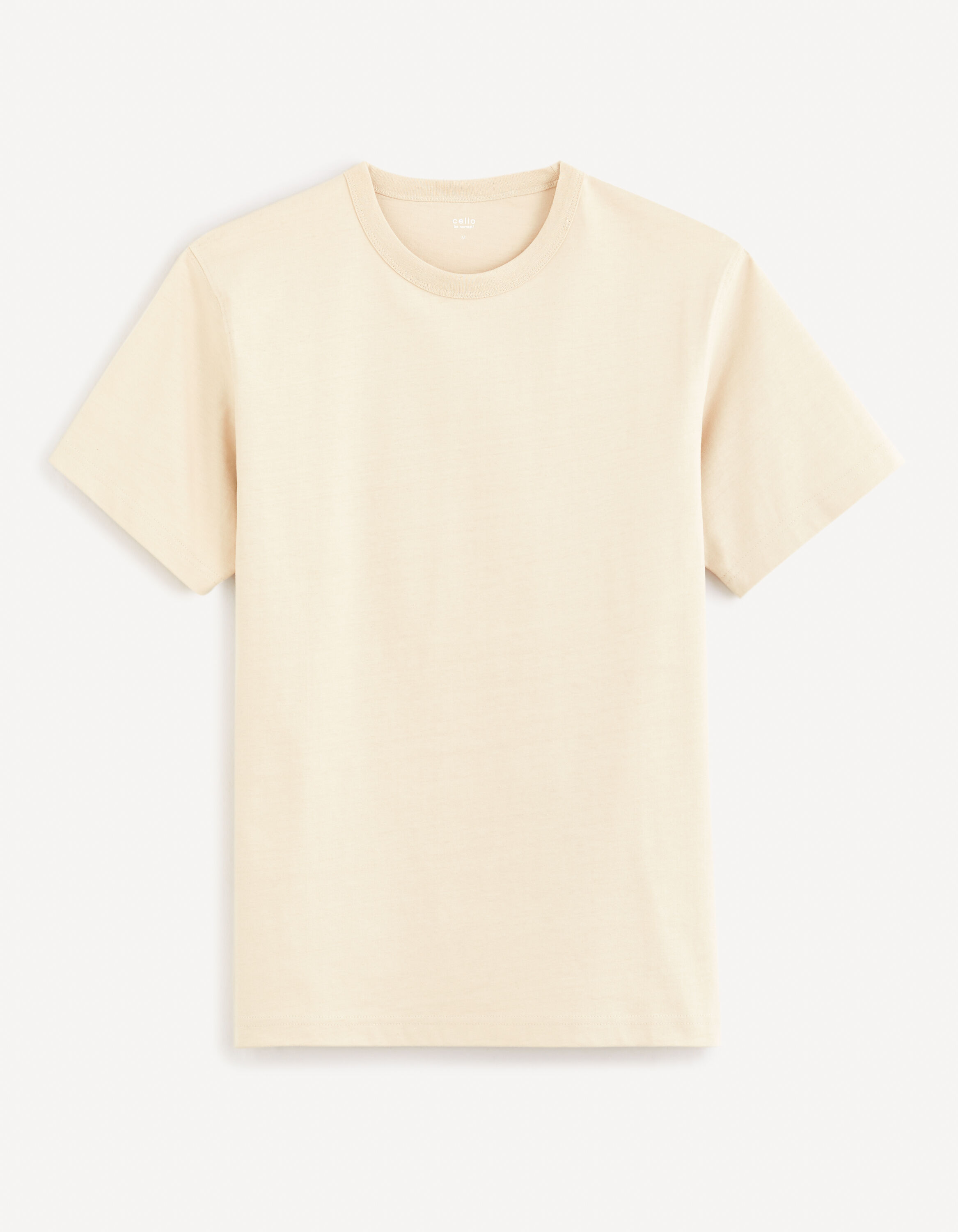 T-shirt boxy 100% coton - beige