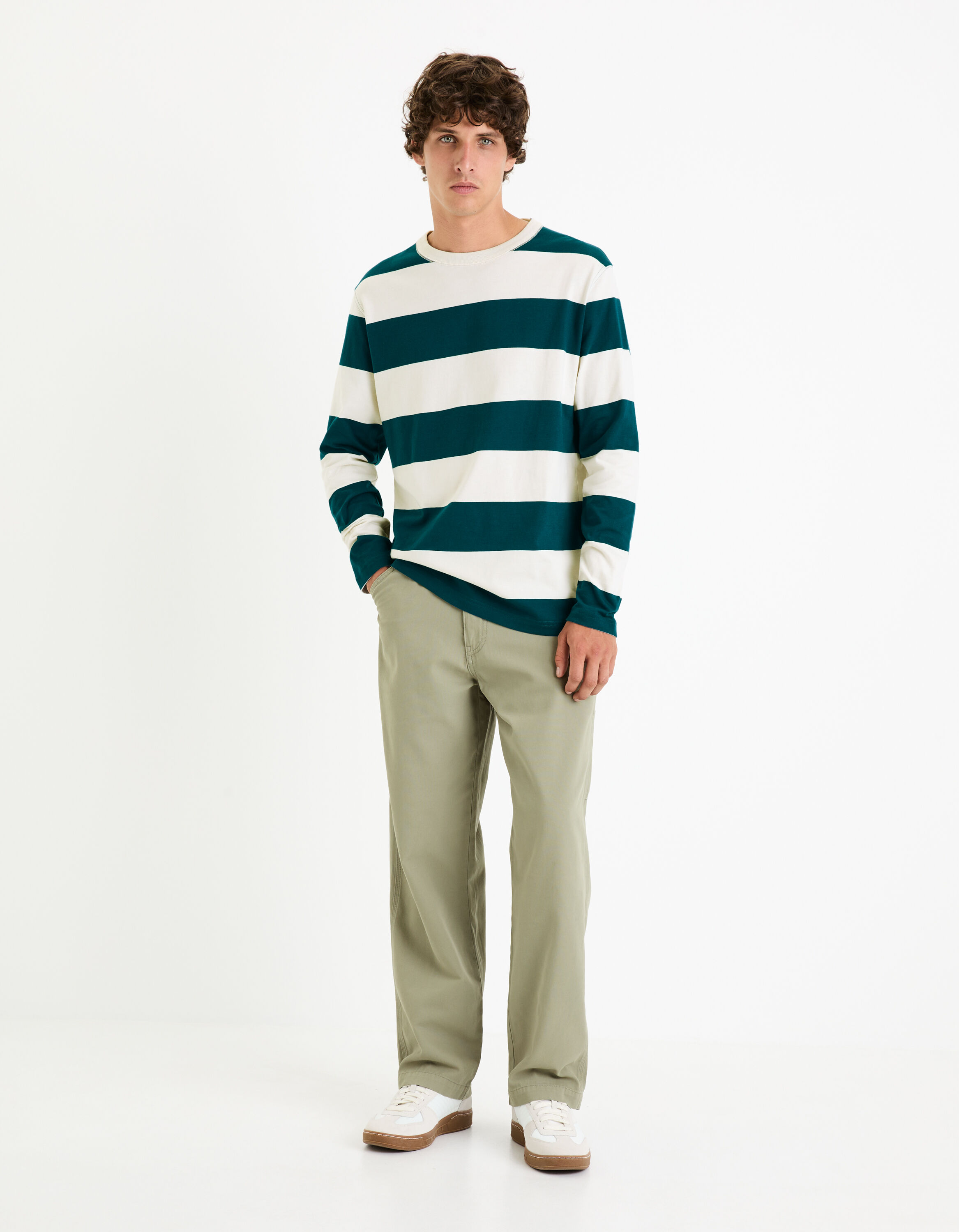 Pantalon Carpenter coton stretch - vert clair