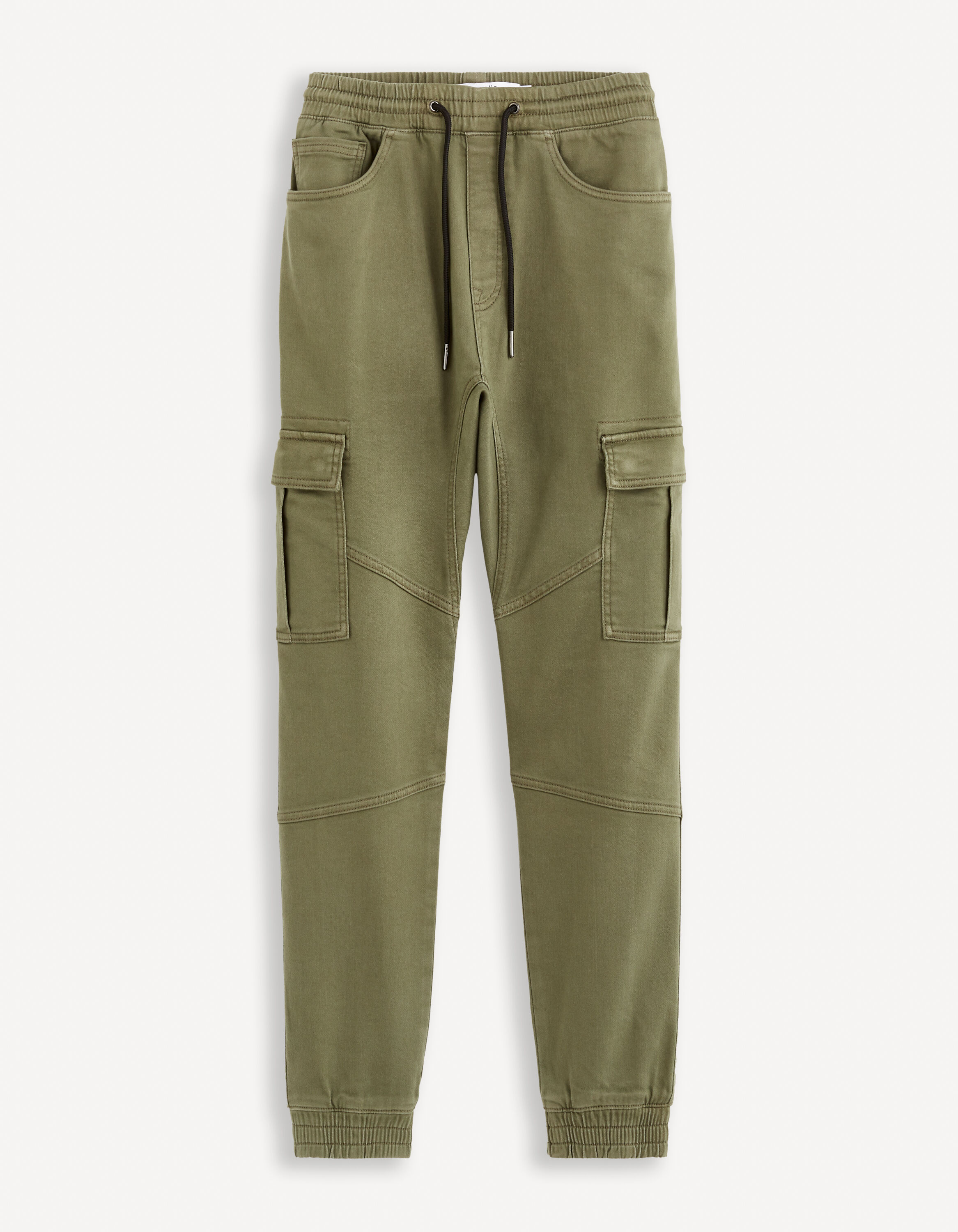 Pantalon cargo slim - kaki fonc&eacute;