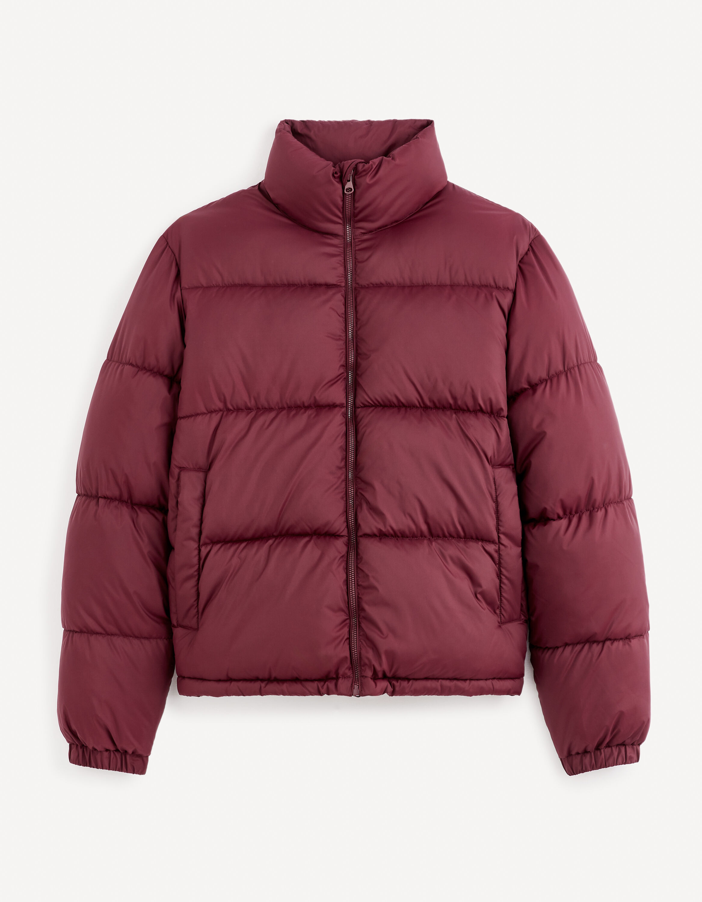 Doudoune chaude col montant - bordeaux