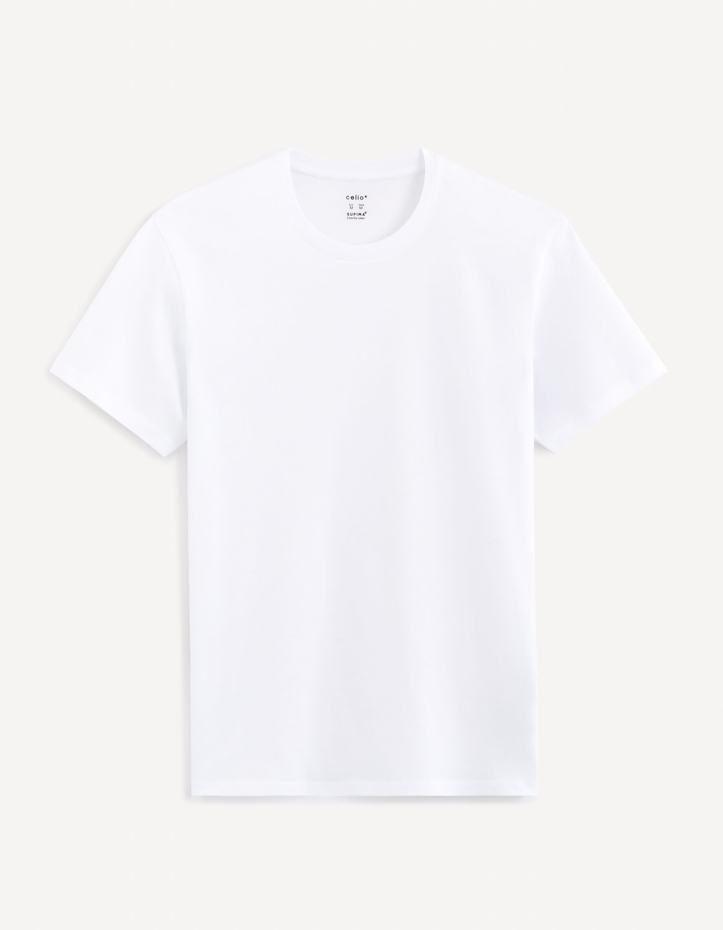 T-shirt col rond 100% coton - blanc