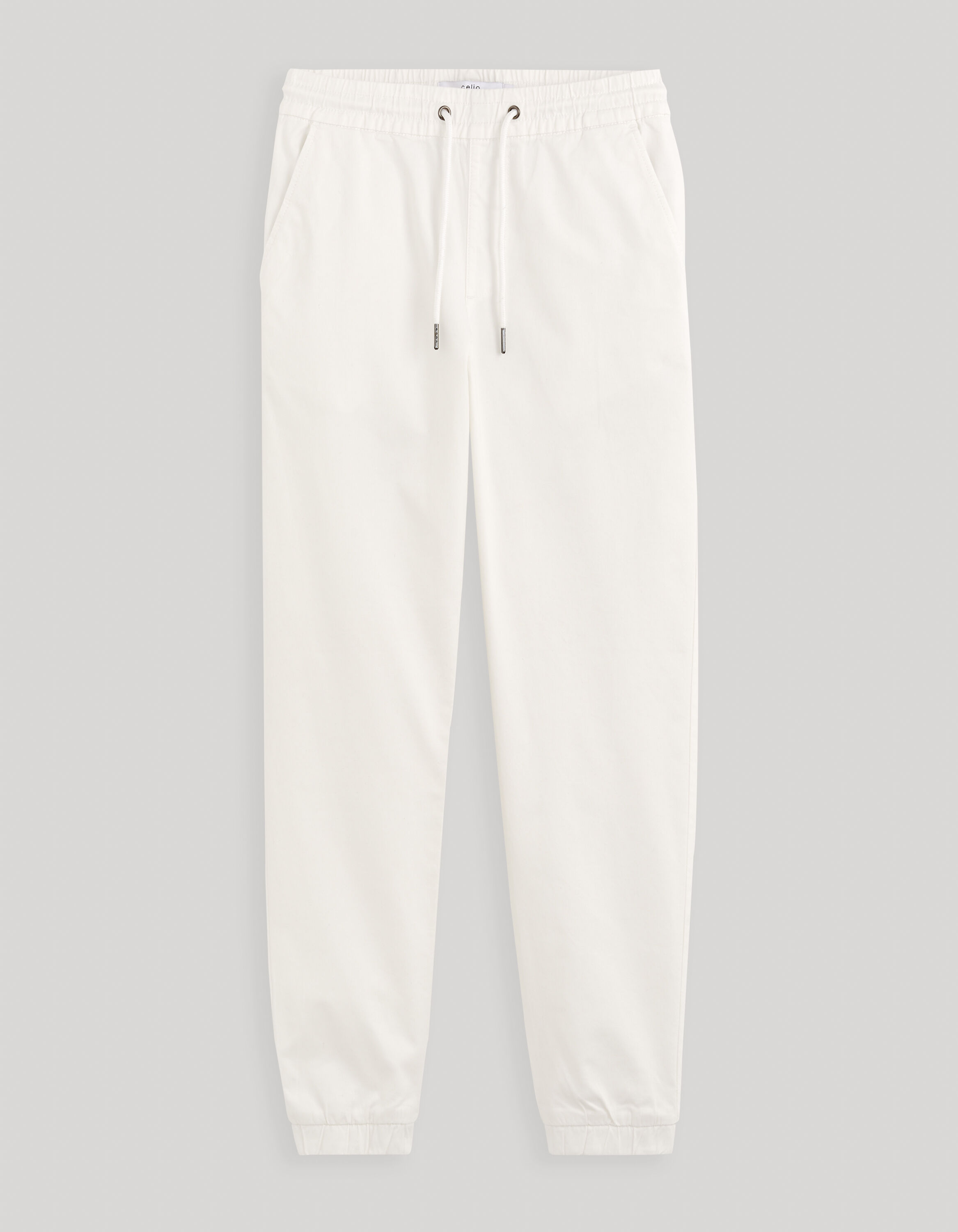 Pantalon forme jogging - blanc