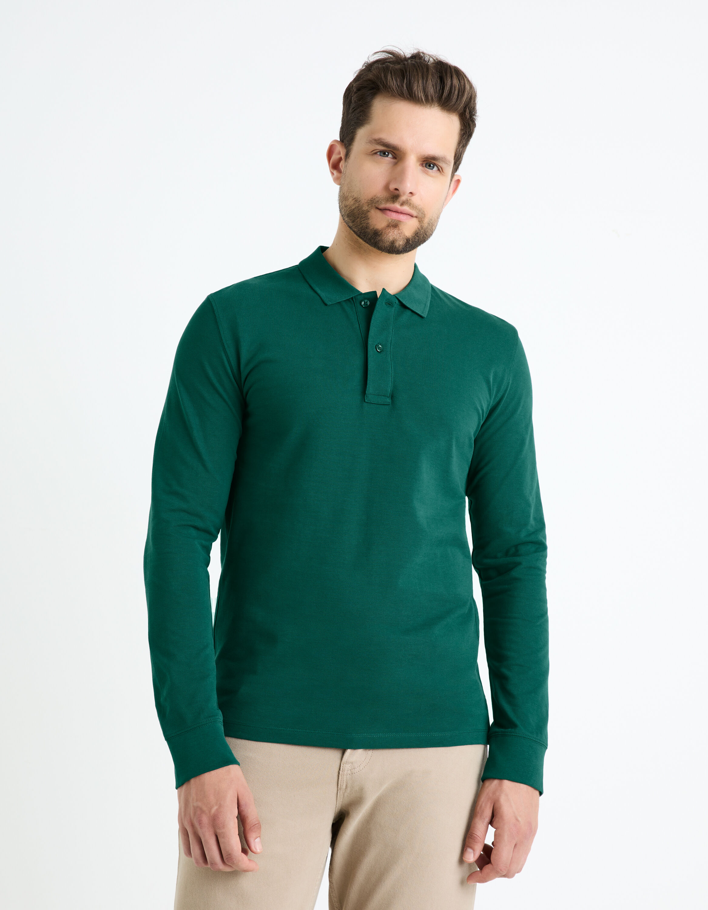 Polo straight piqu&eacute; 100% coton - vert