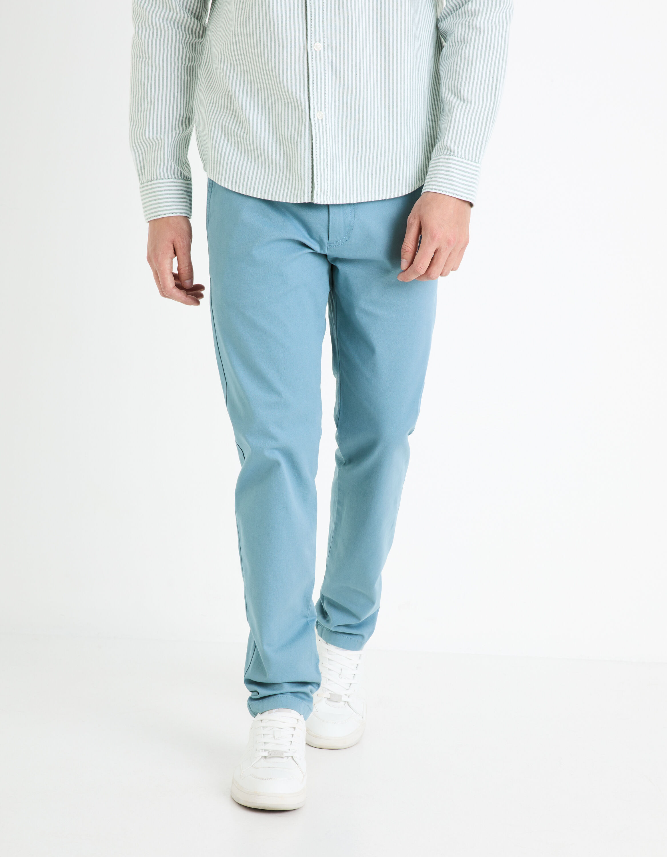 Pantalon chino slim - bleu