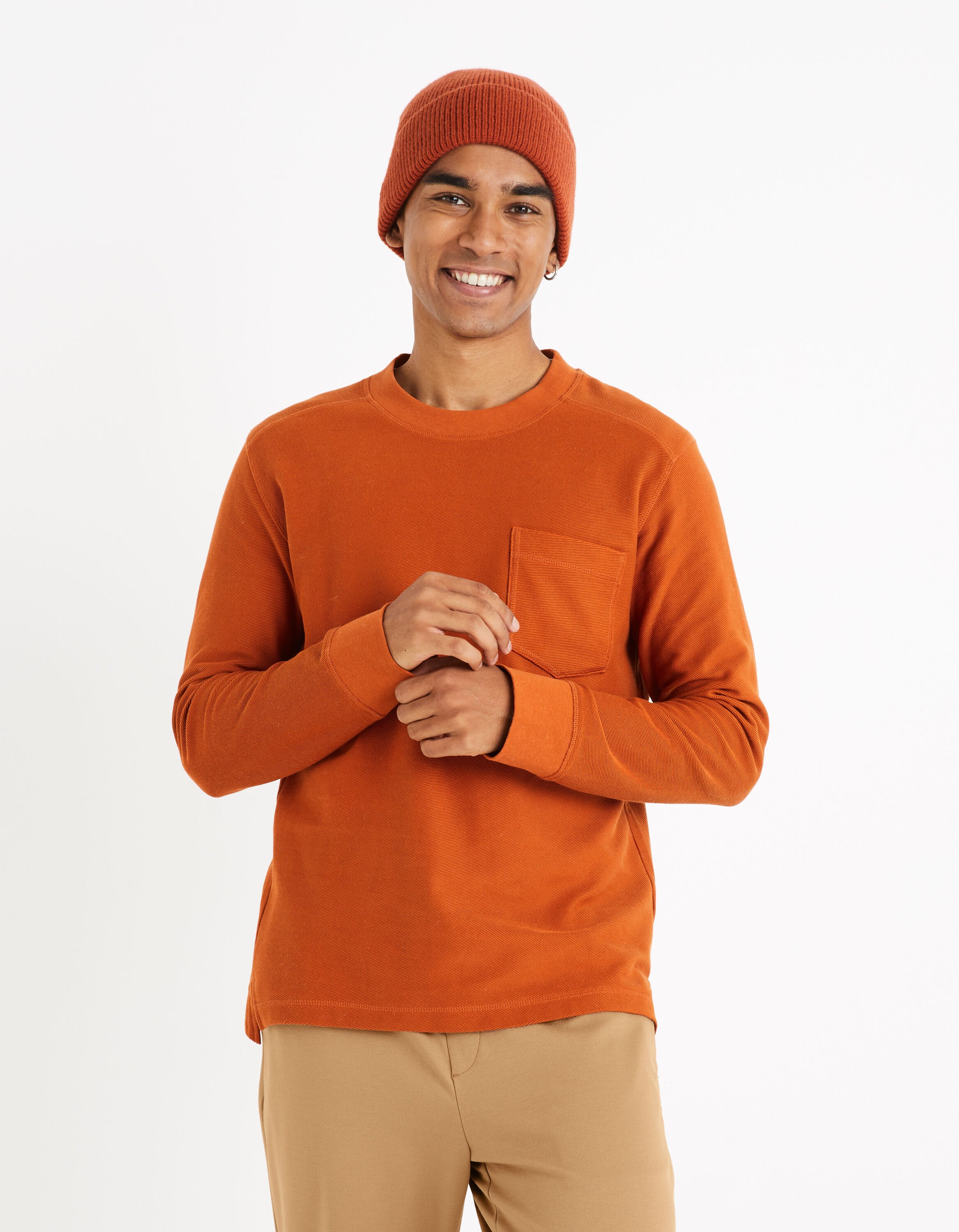 T-shirt col rond 100% coton - orange