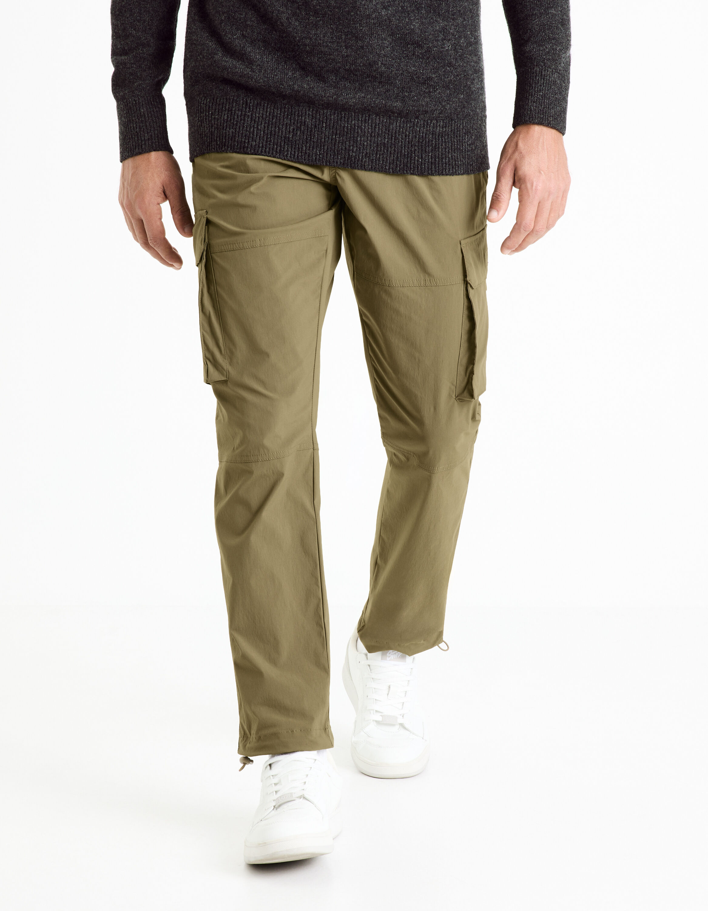 Pantalon cargo - kaki fonc&eacute;