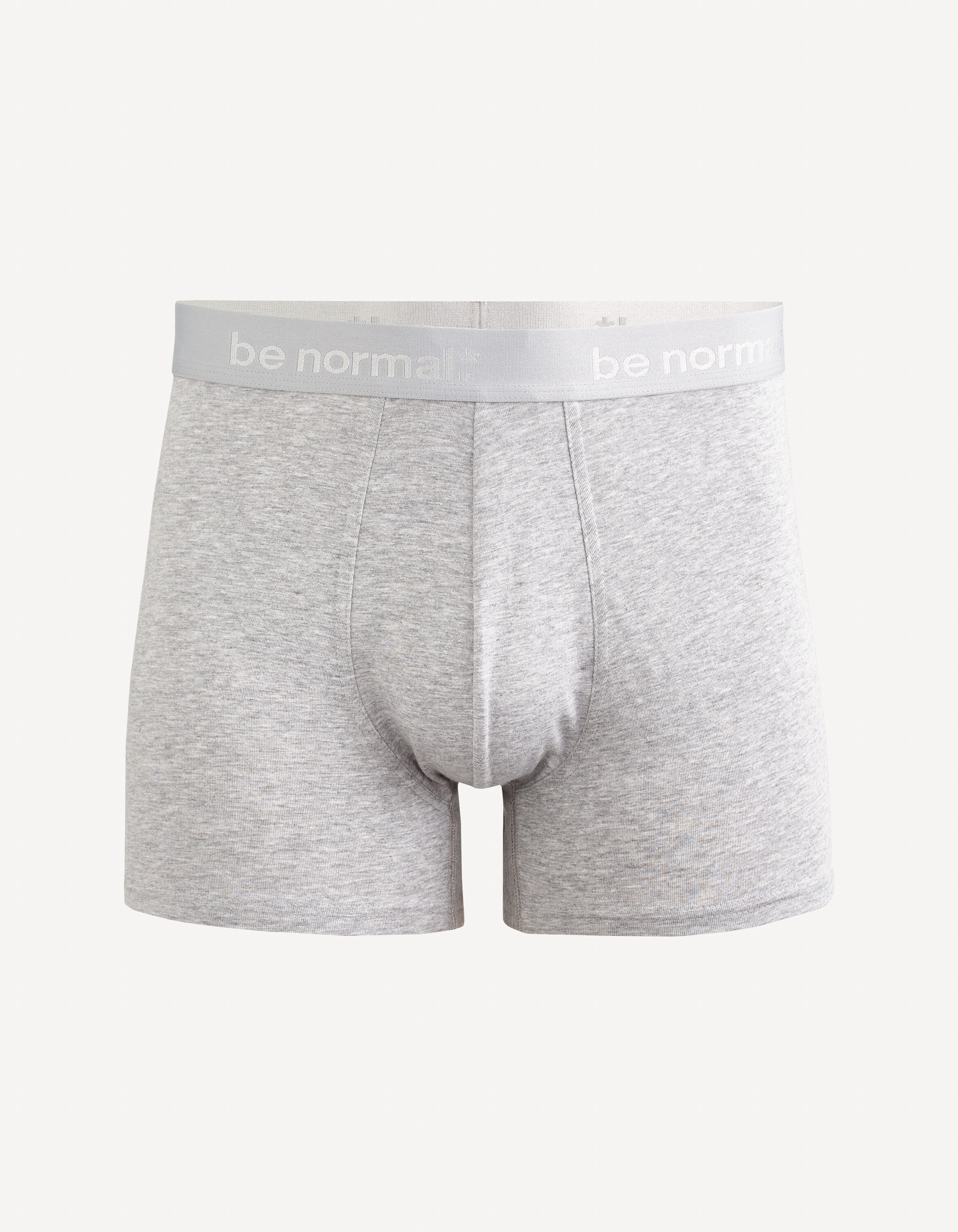 Boxer en coton stretch - gris chin&eacute;