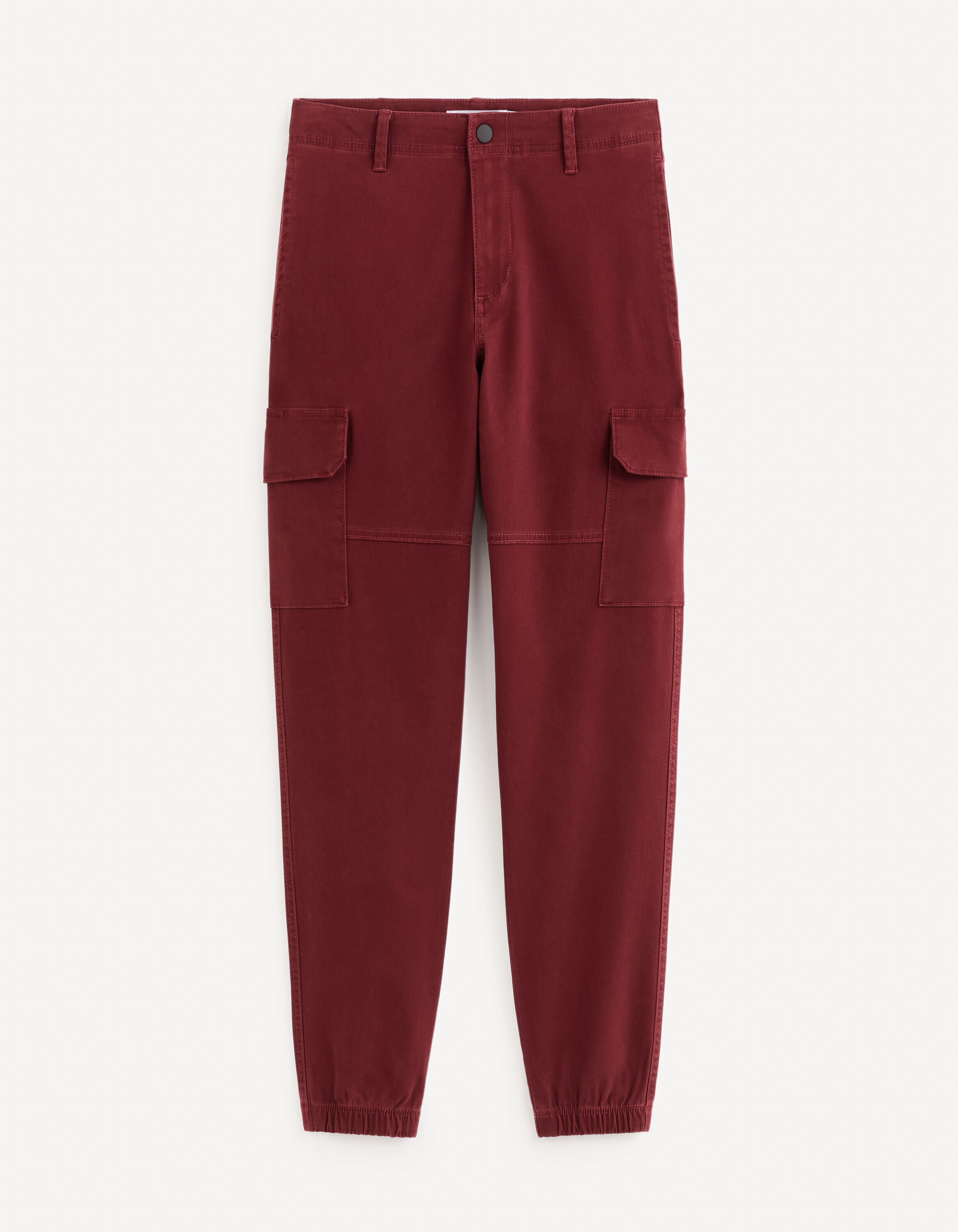 Pantalon slim cargo - bordeaux