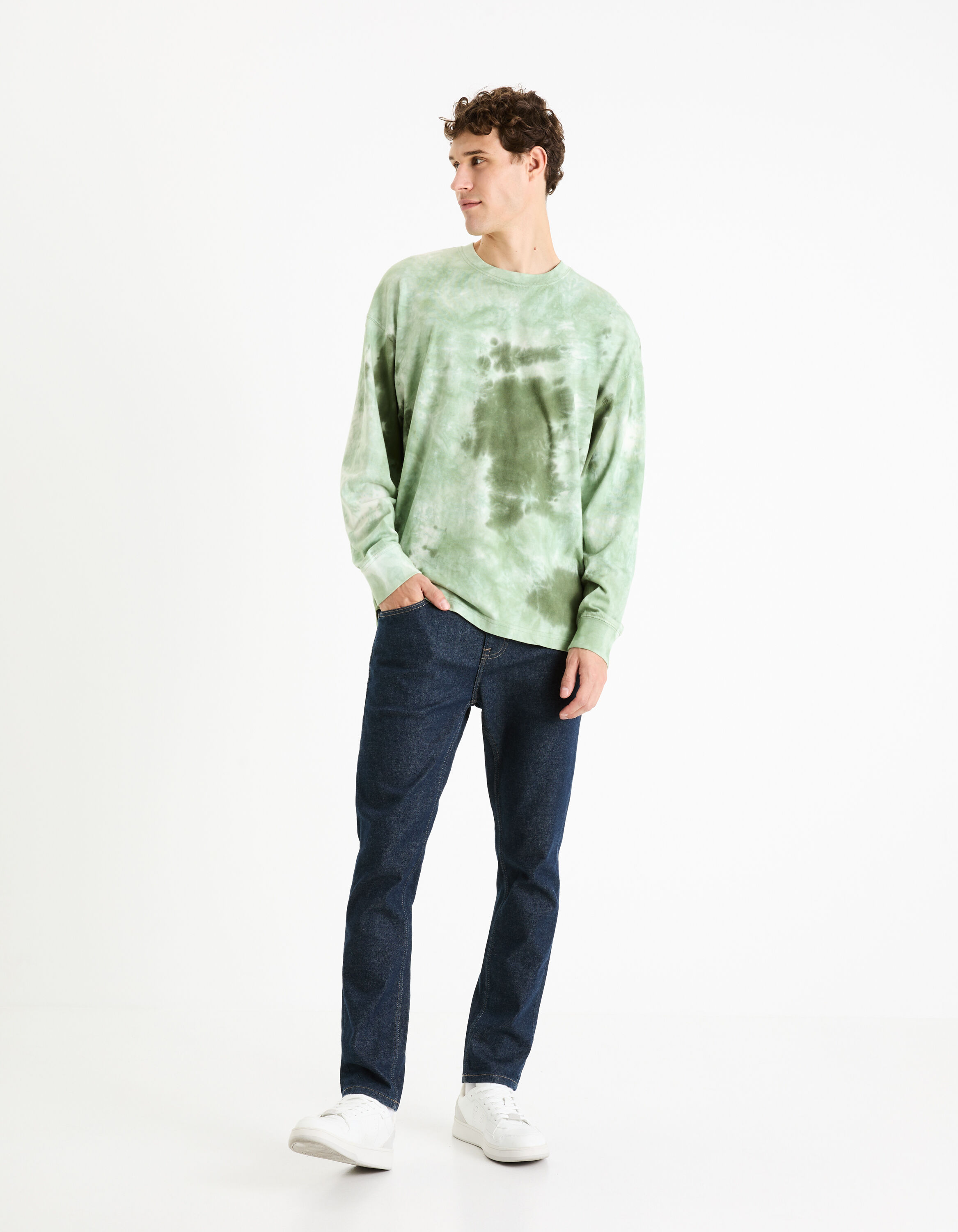 T-shirt relax 100% coton- kaki