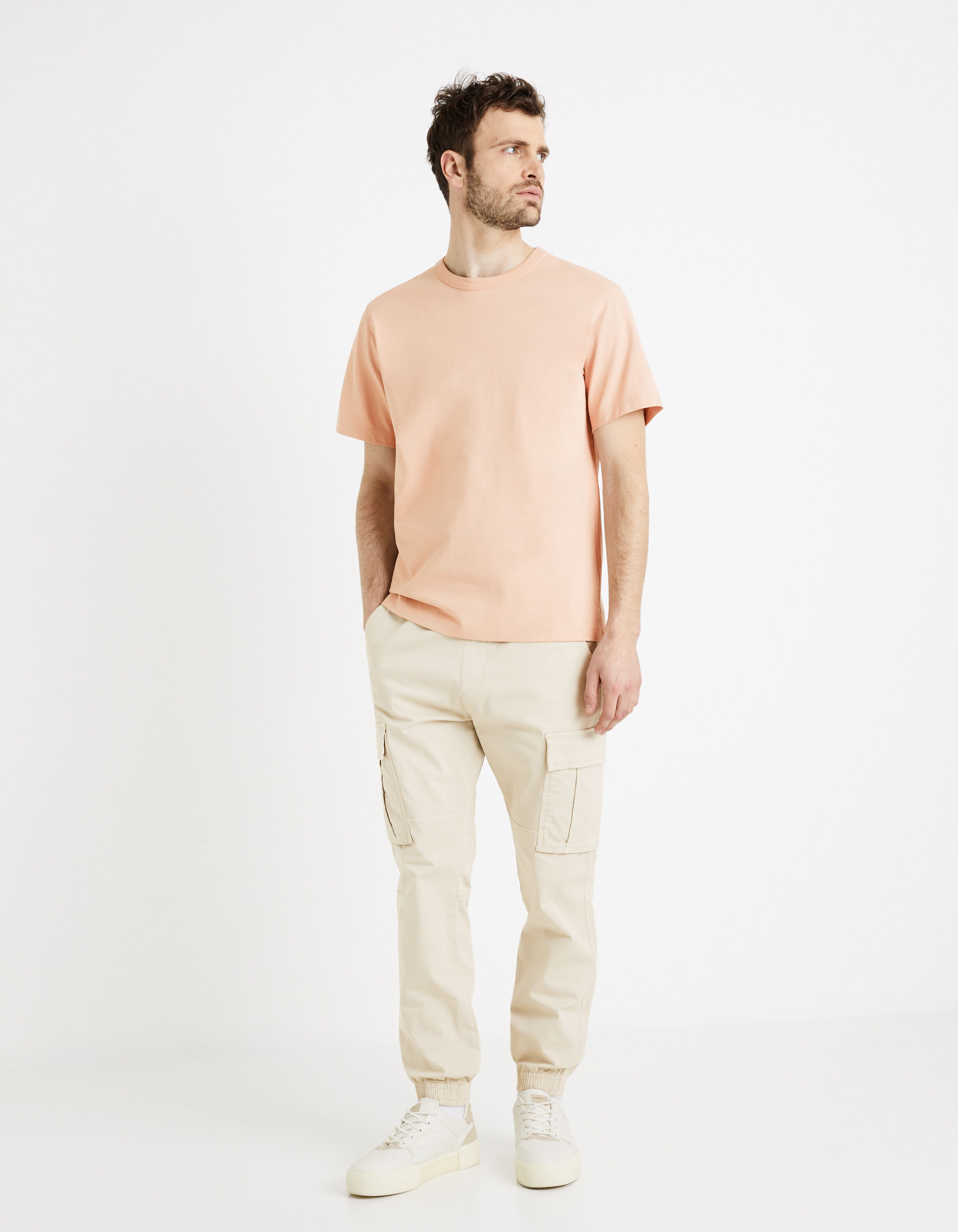 T-shirt boxy 100% coton - rouge fonc&eacute;