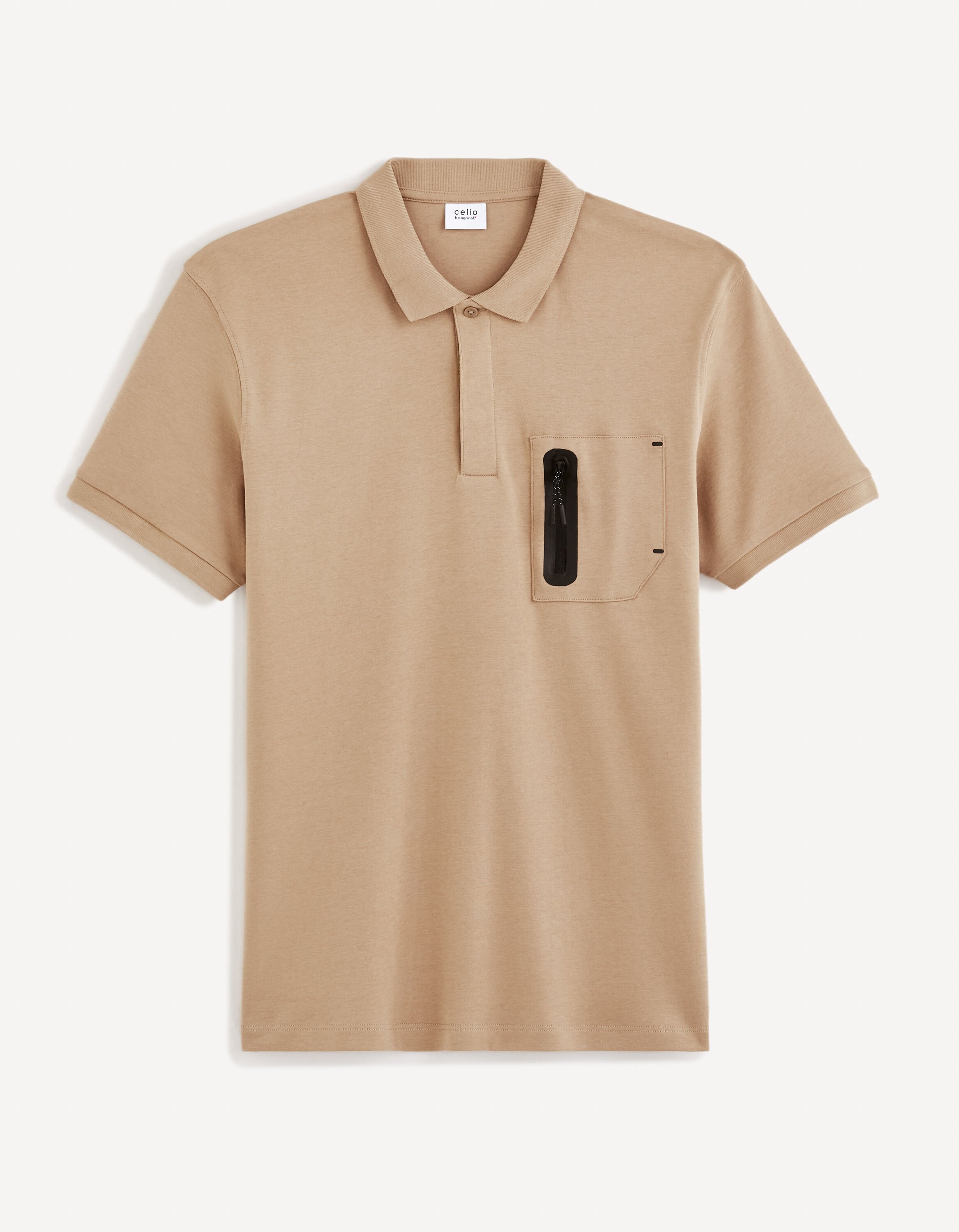 Polo piqu&eacute; - beige