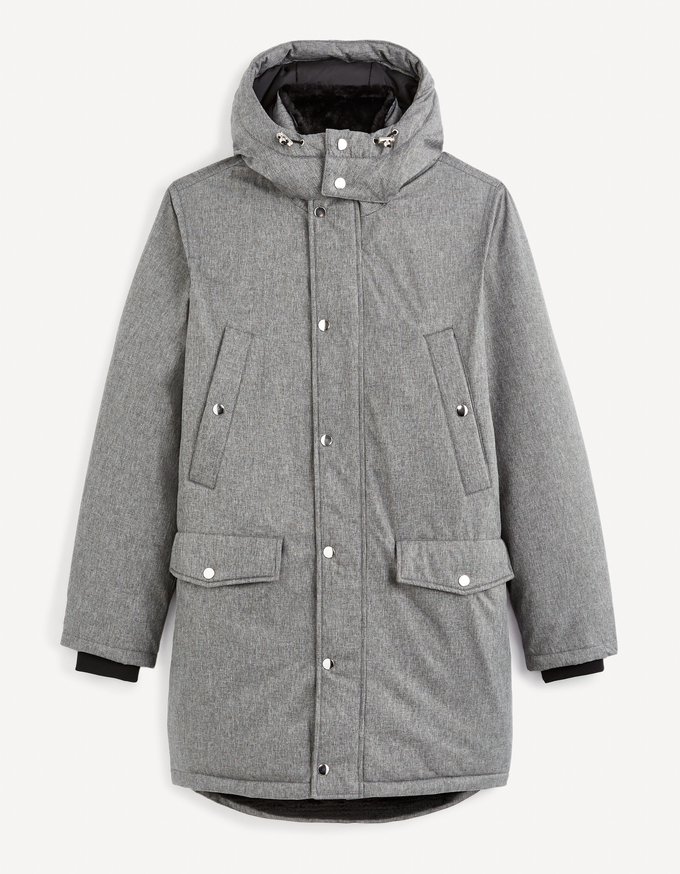 Parka chaude &agrave; capuche - gris