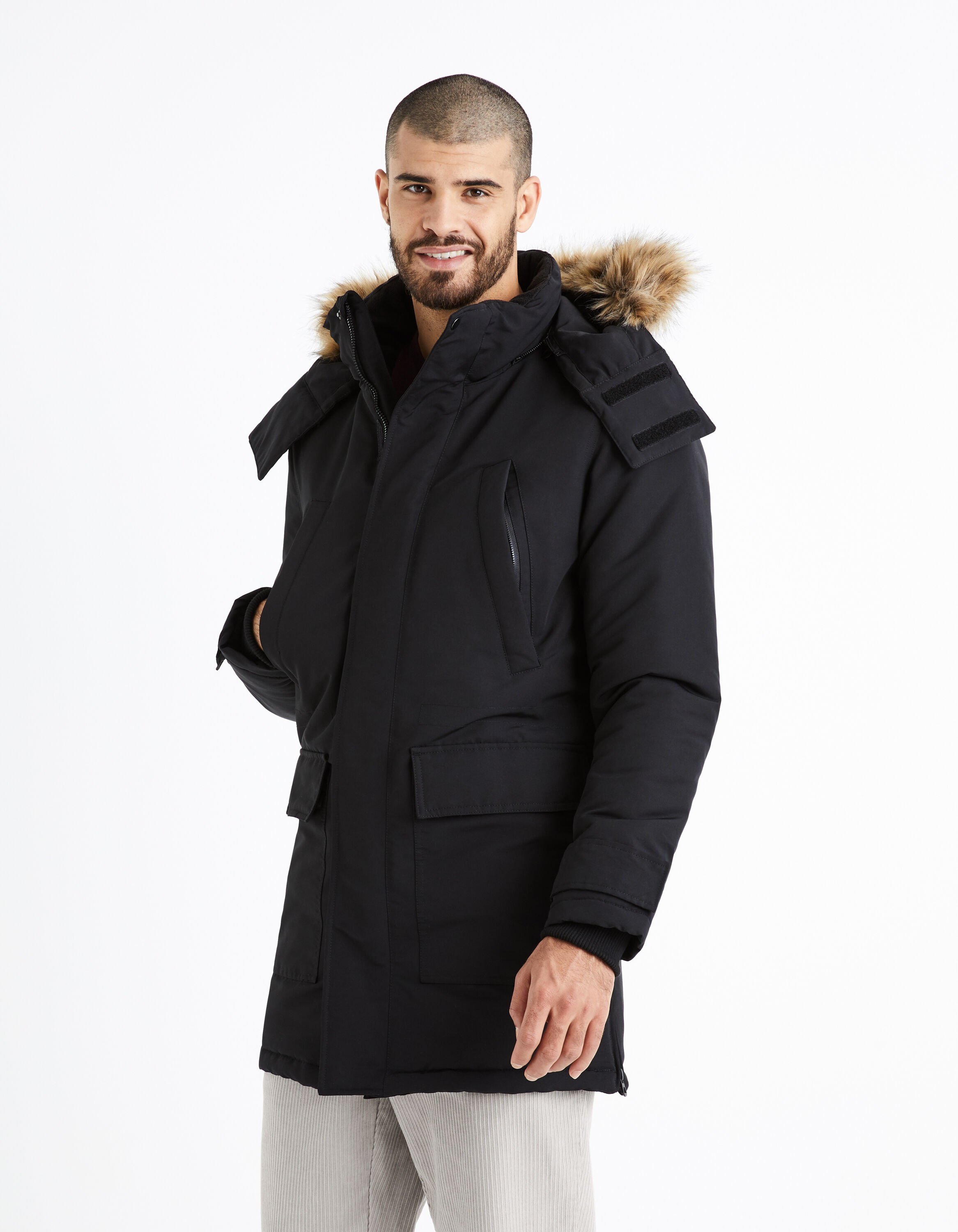Parka grand froid avec capuche - noir