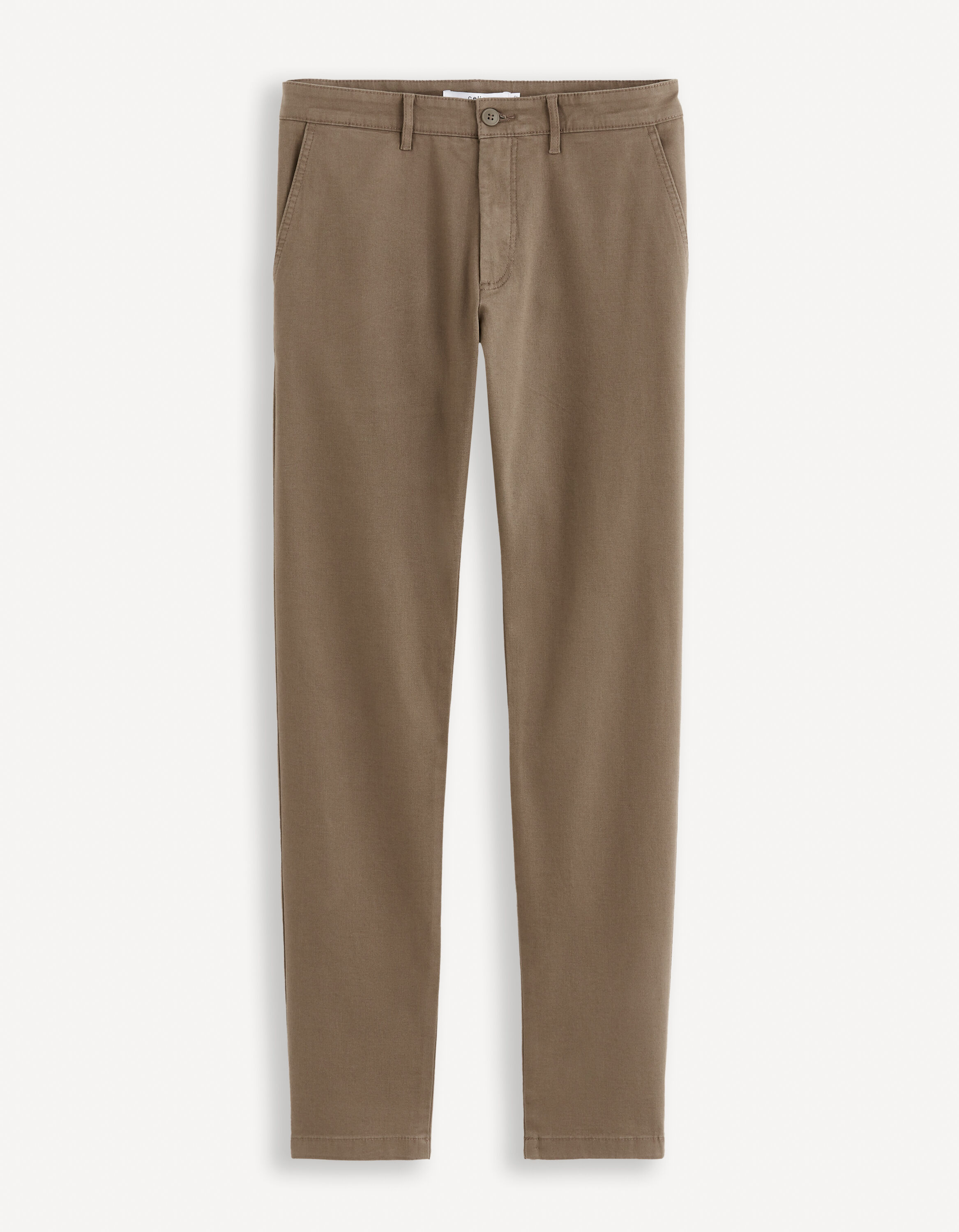 Pantalon chino slim - taupe