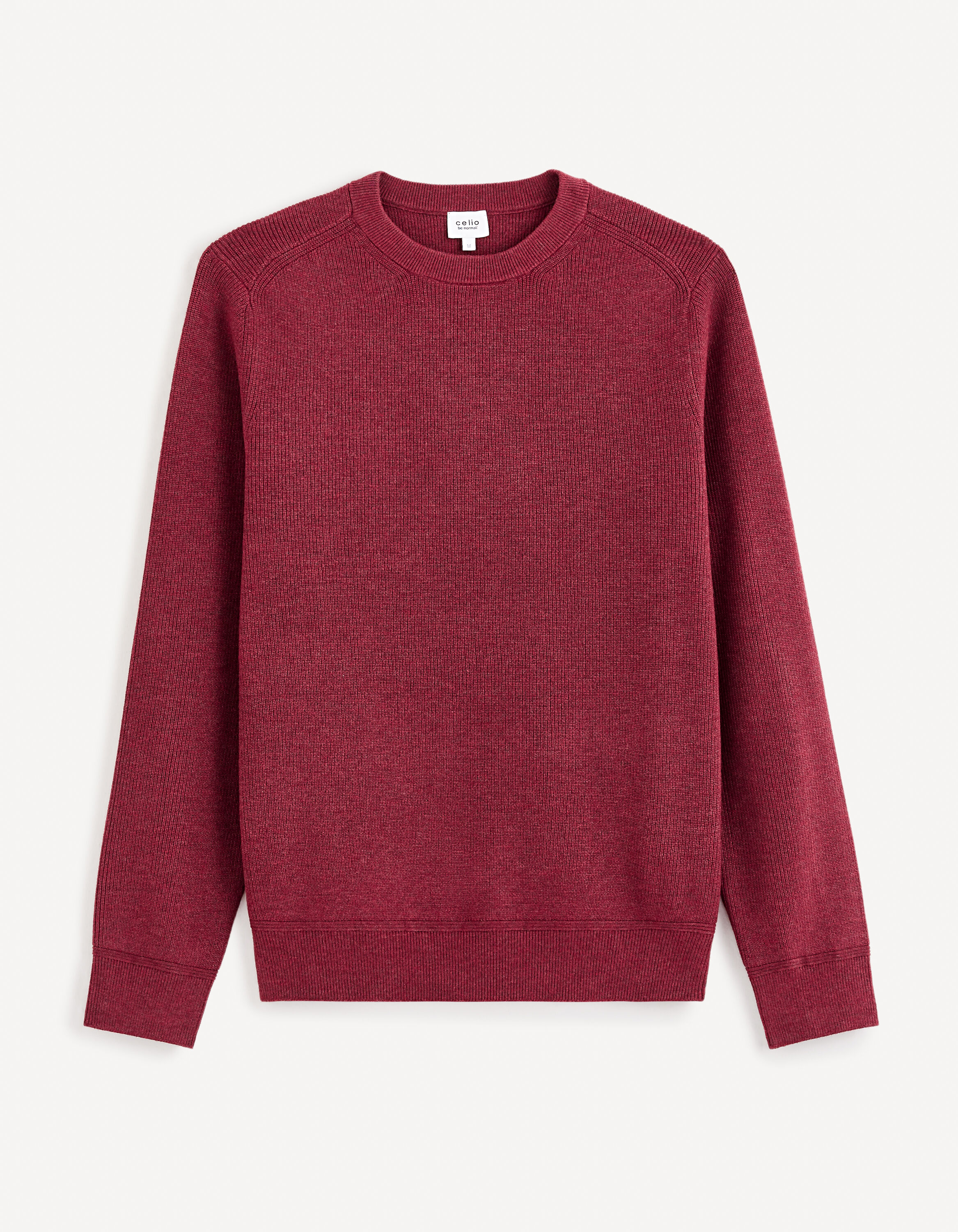 Pull col rond - rouge