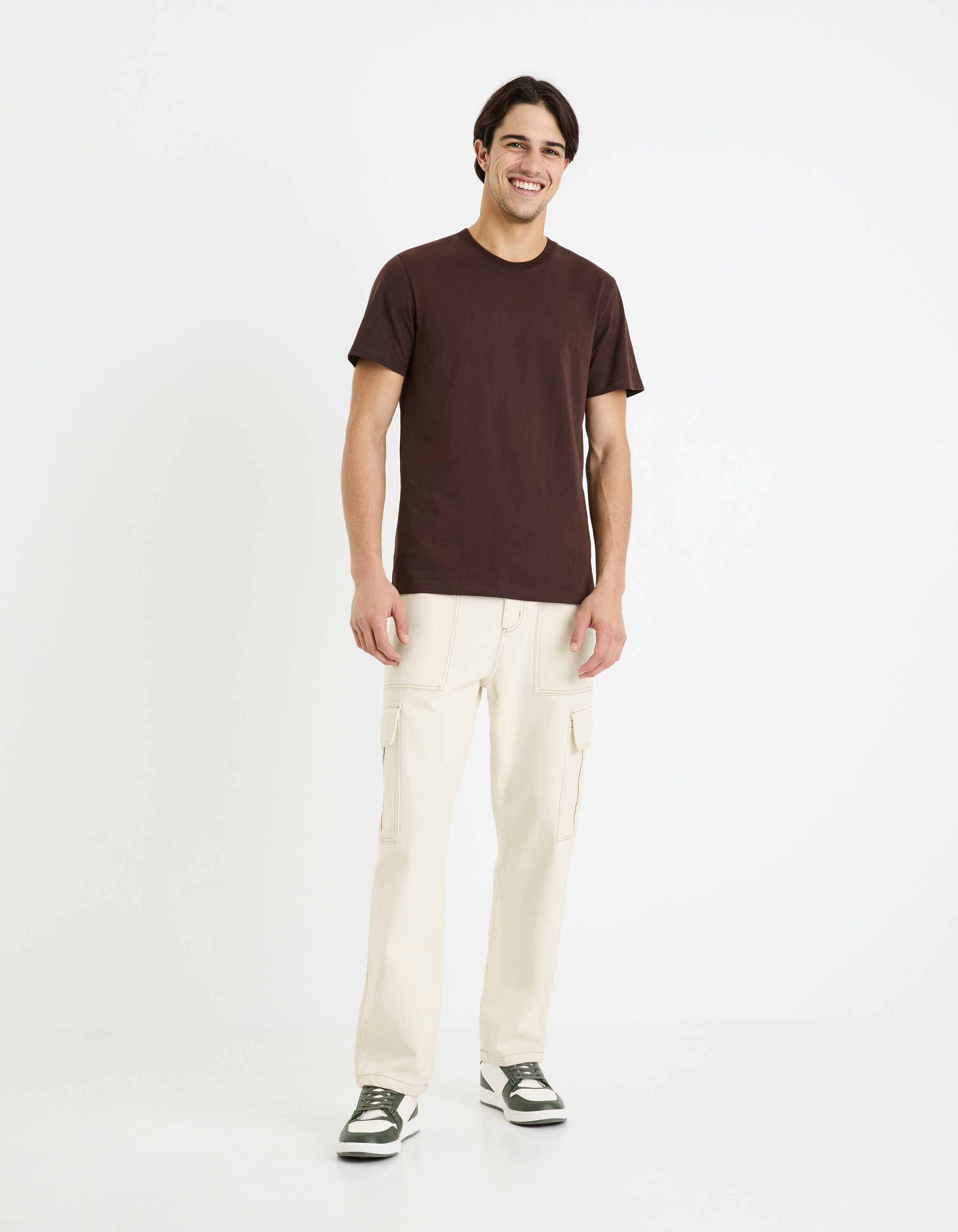 Pantalon cargo - &eacute;cru