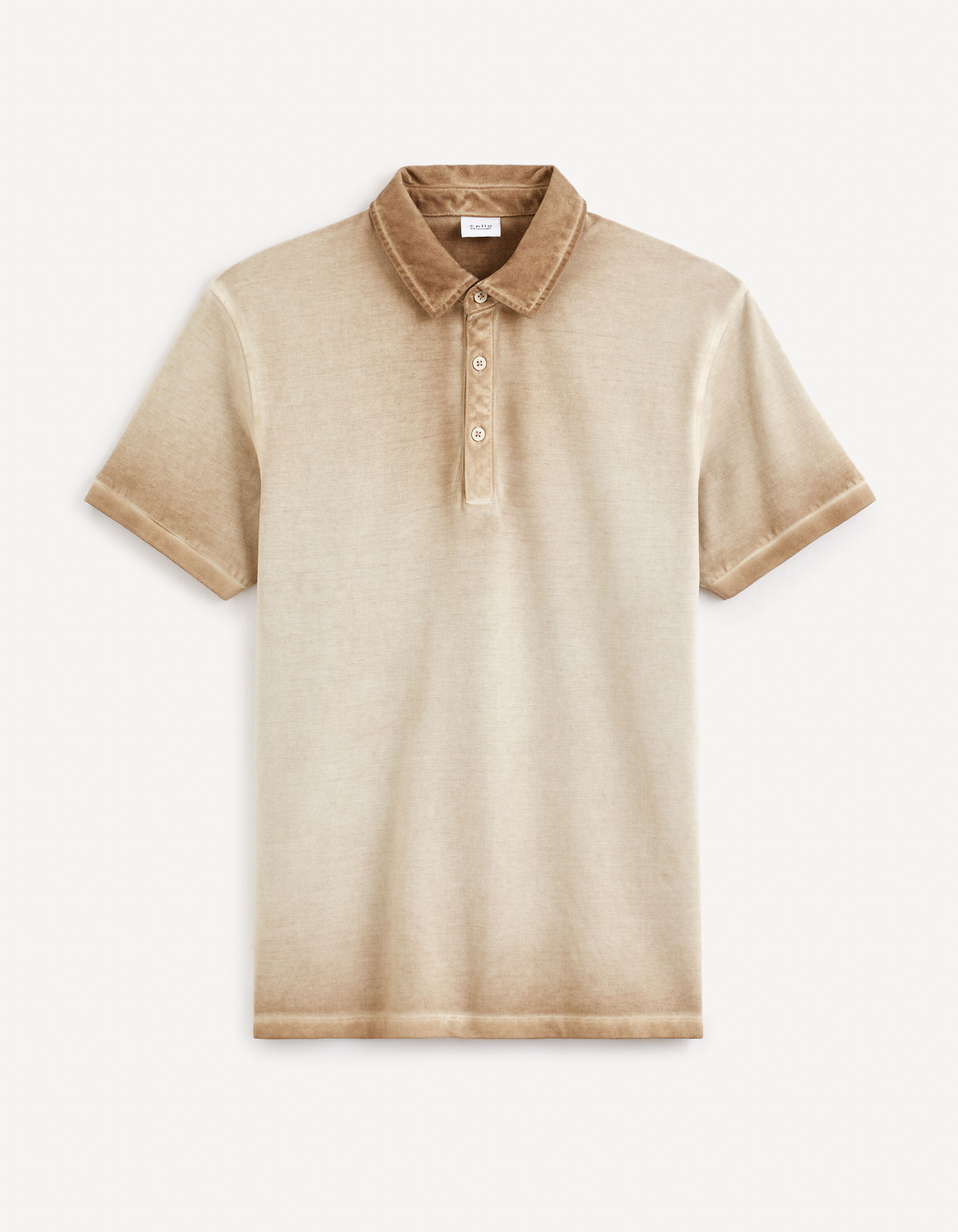 Polo piqu&eacute; 100% coton - beige clair