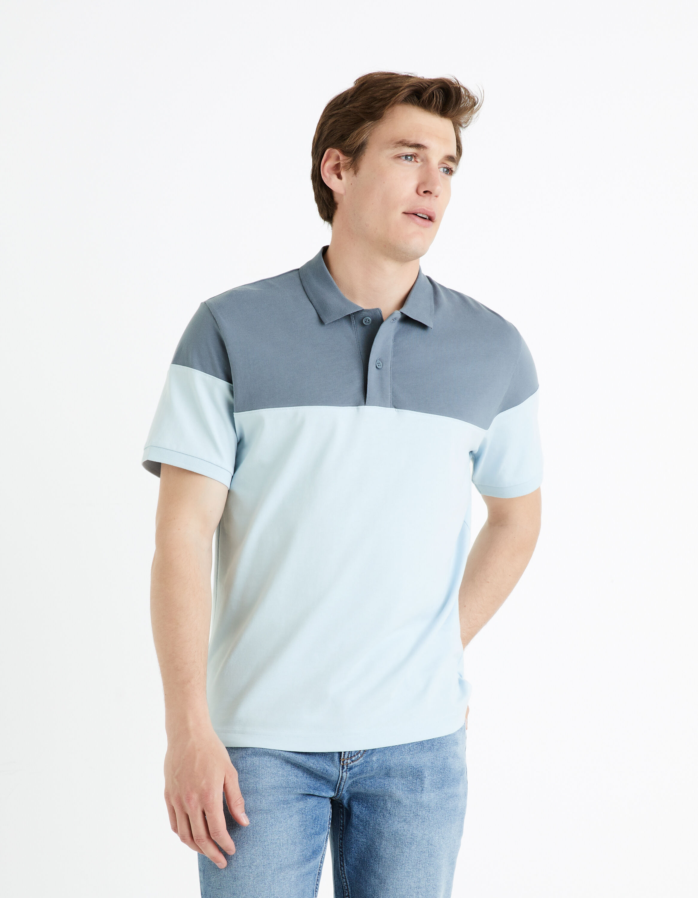 Polo 100% coton - bleu