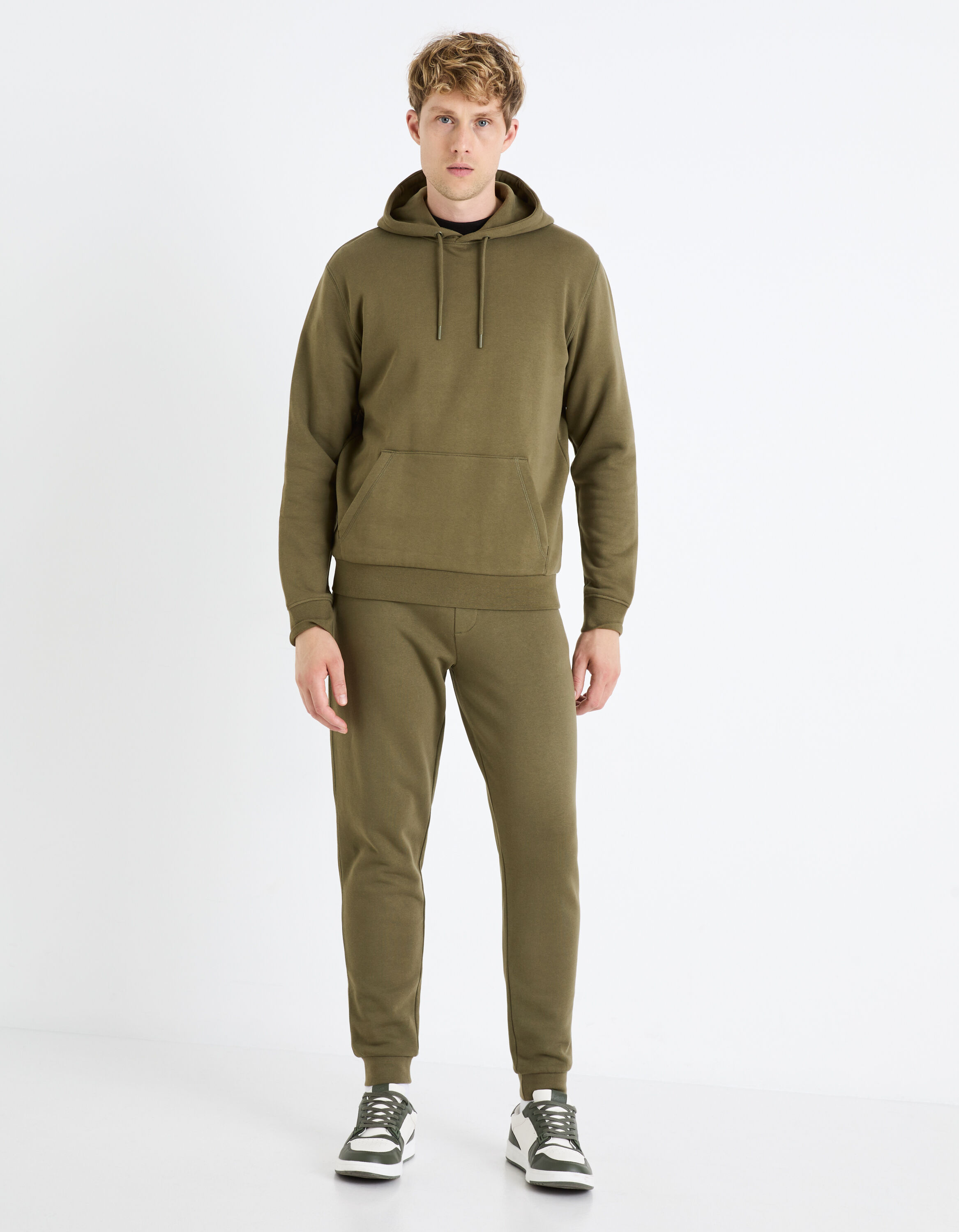 Pantalon de jogging 100% coton - kaki