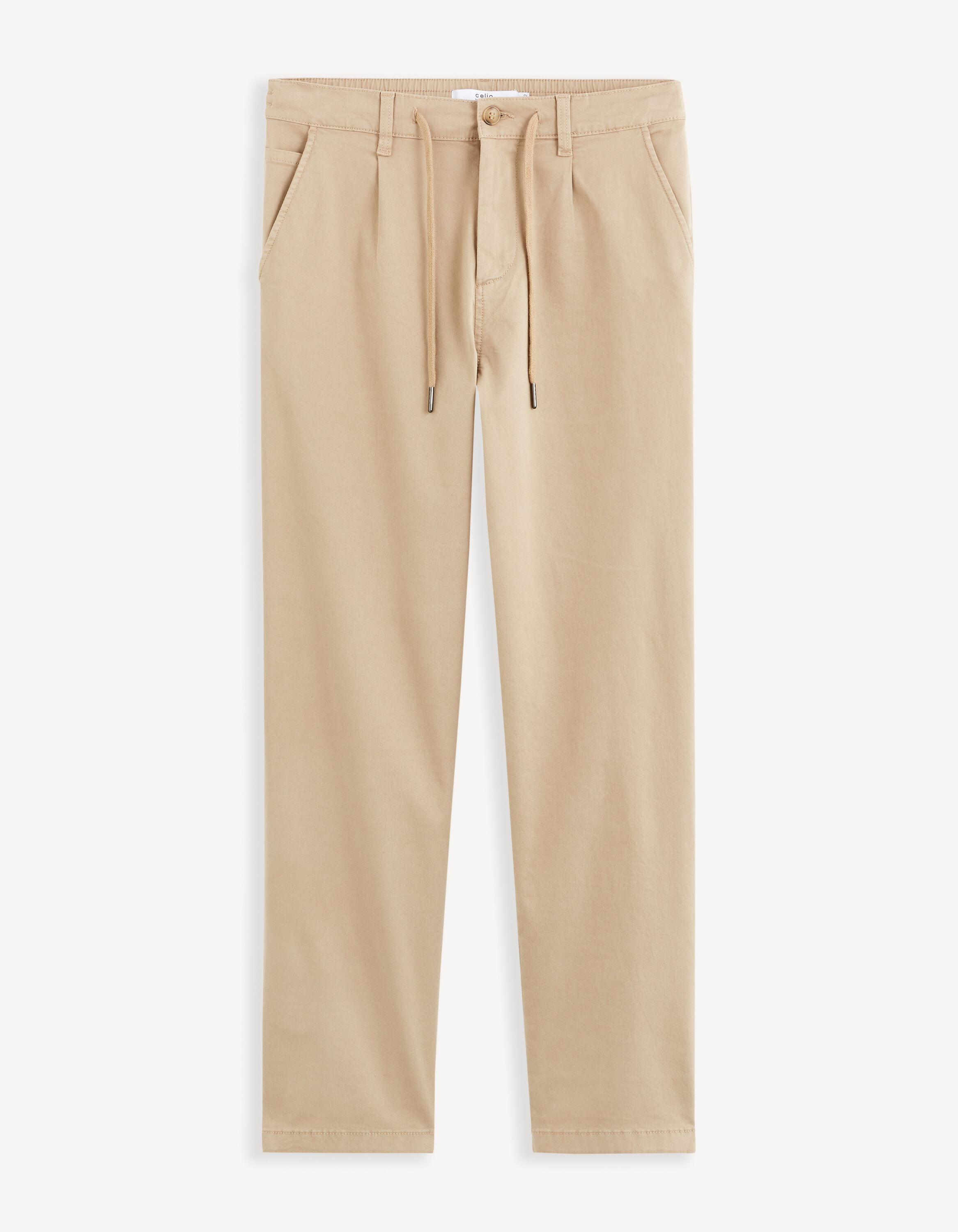 Pantalon chino cropped - beige