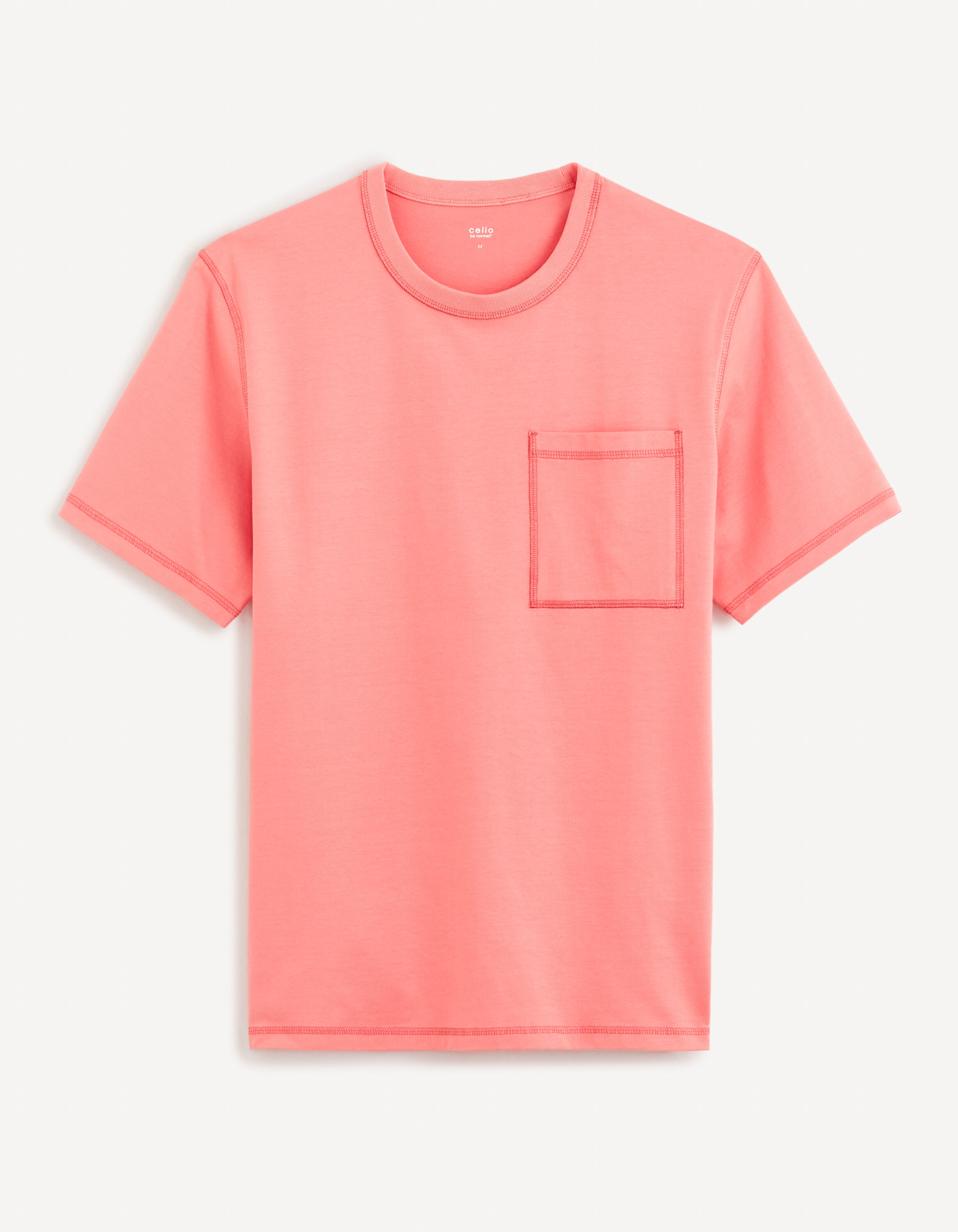 T-shirt col rond 100% coton - rose