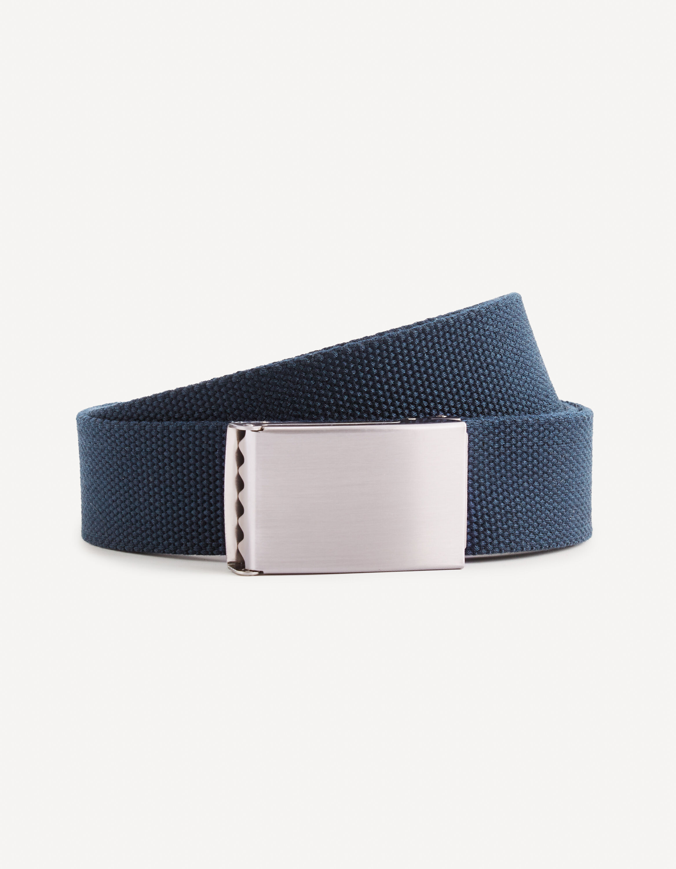 Ceinture sangle avec boucle en m&eacute;tal - marine