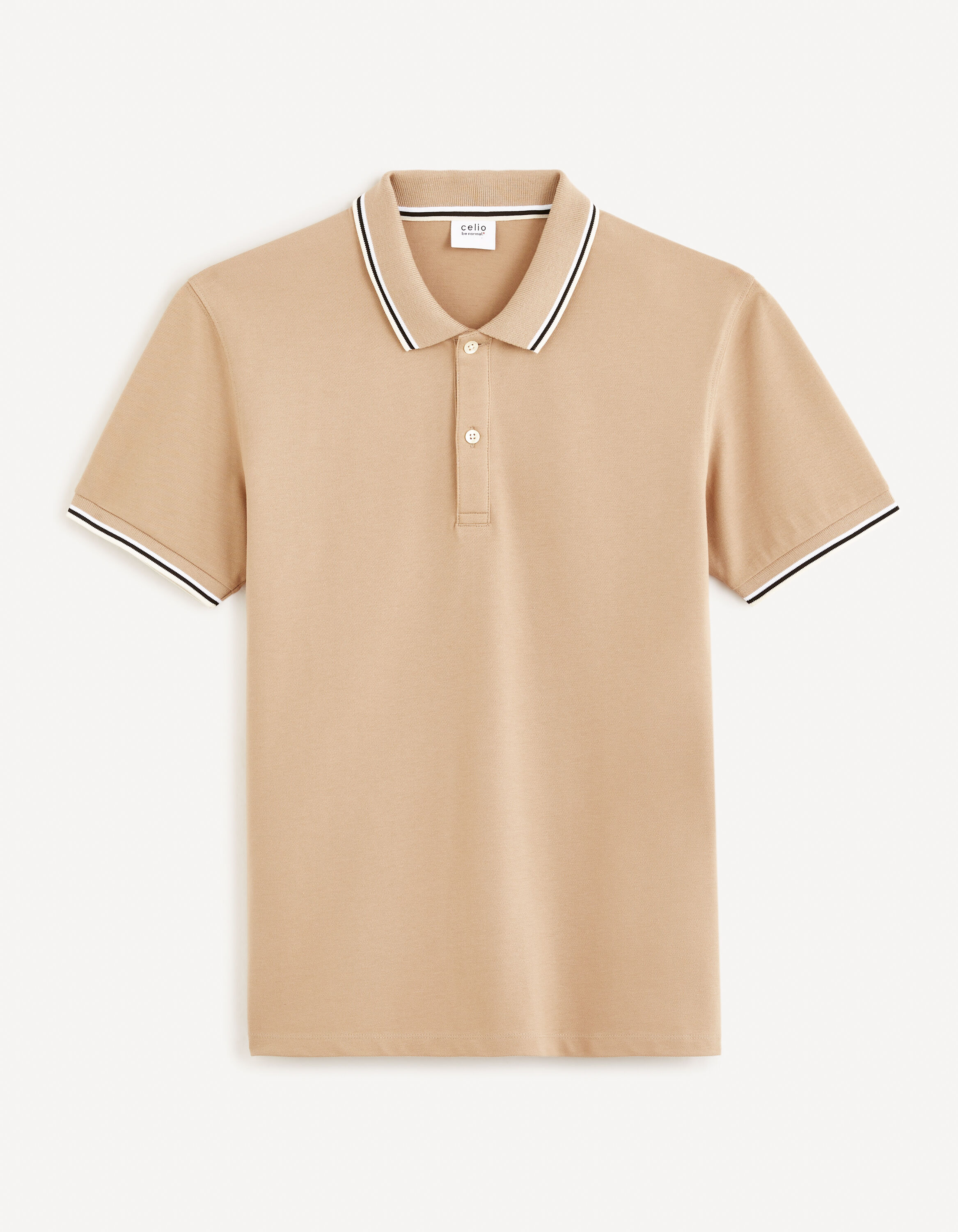 Polo piqu&eacute; - beige