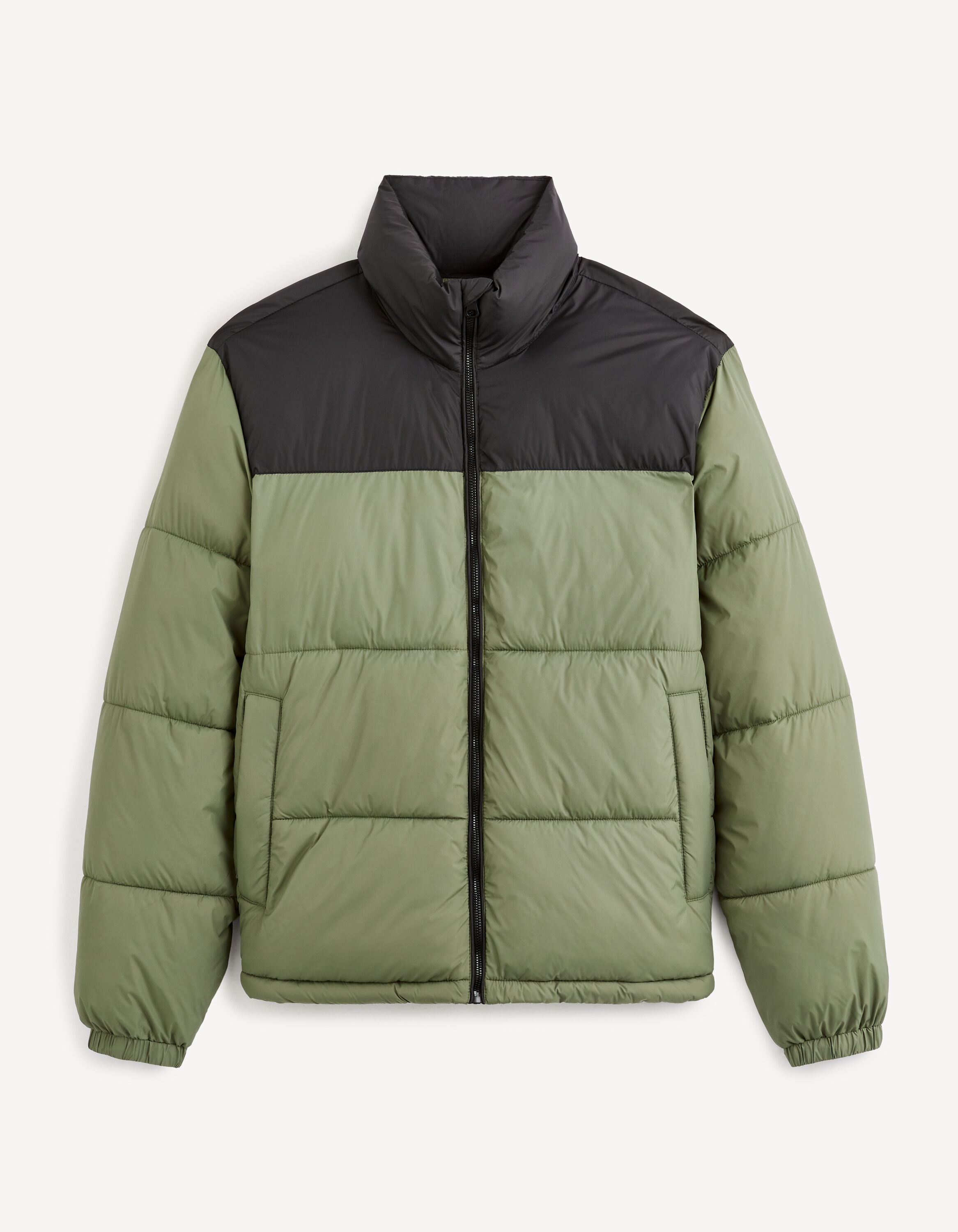 Doudoune color block - kaki