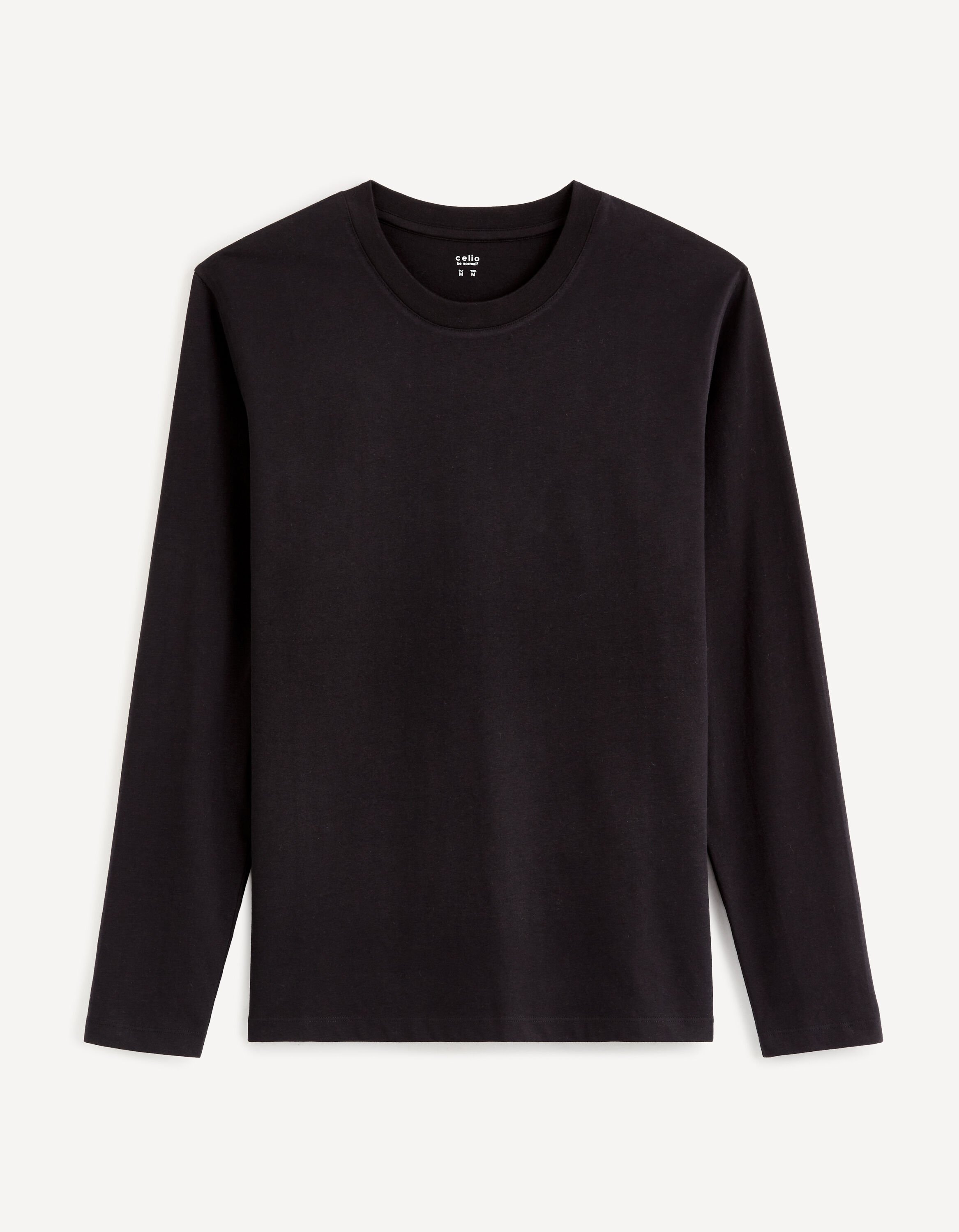 T-shirt col rond 100% coton -noir