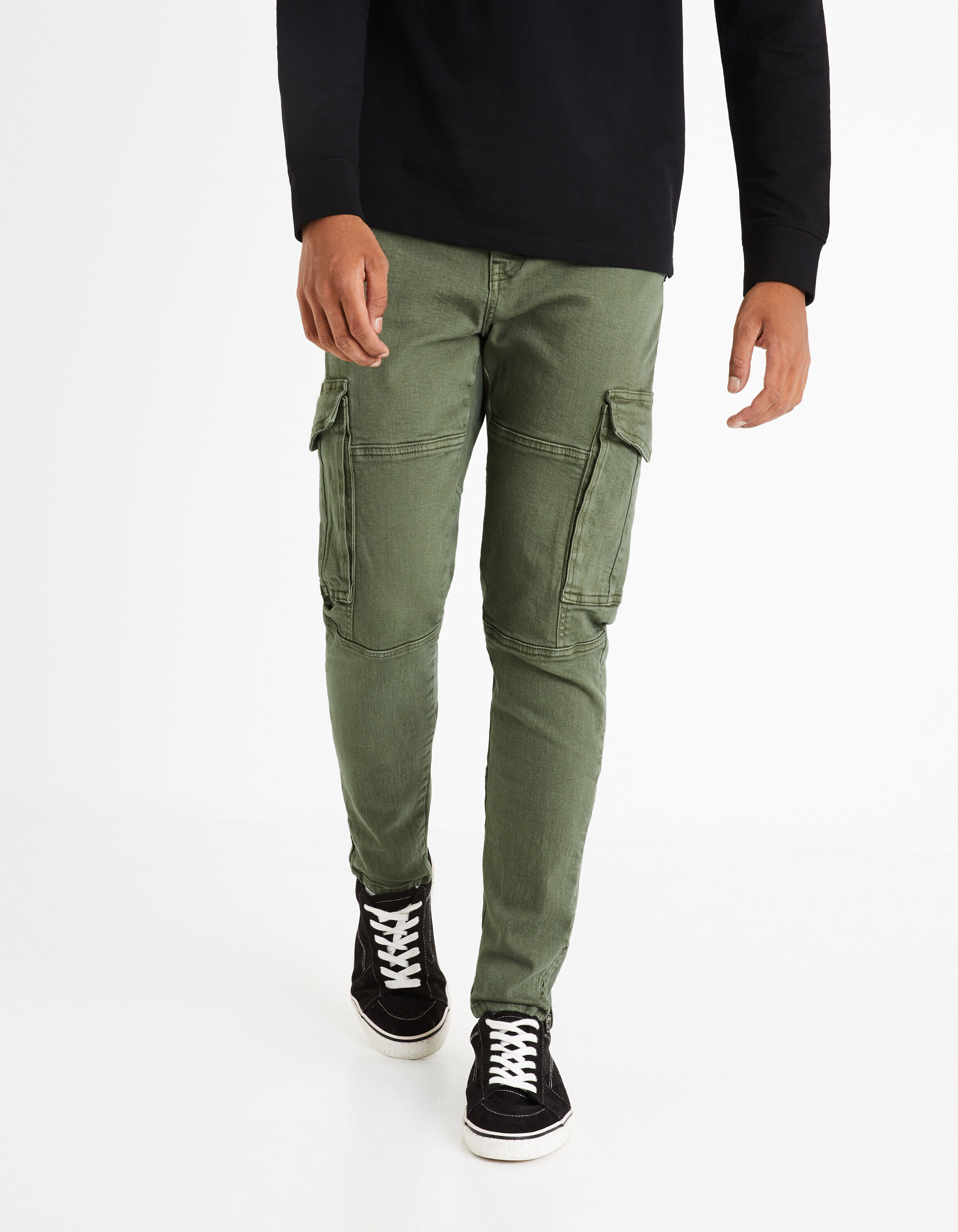 Pantalon cargo skinny - kaki