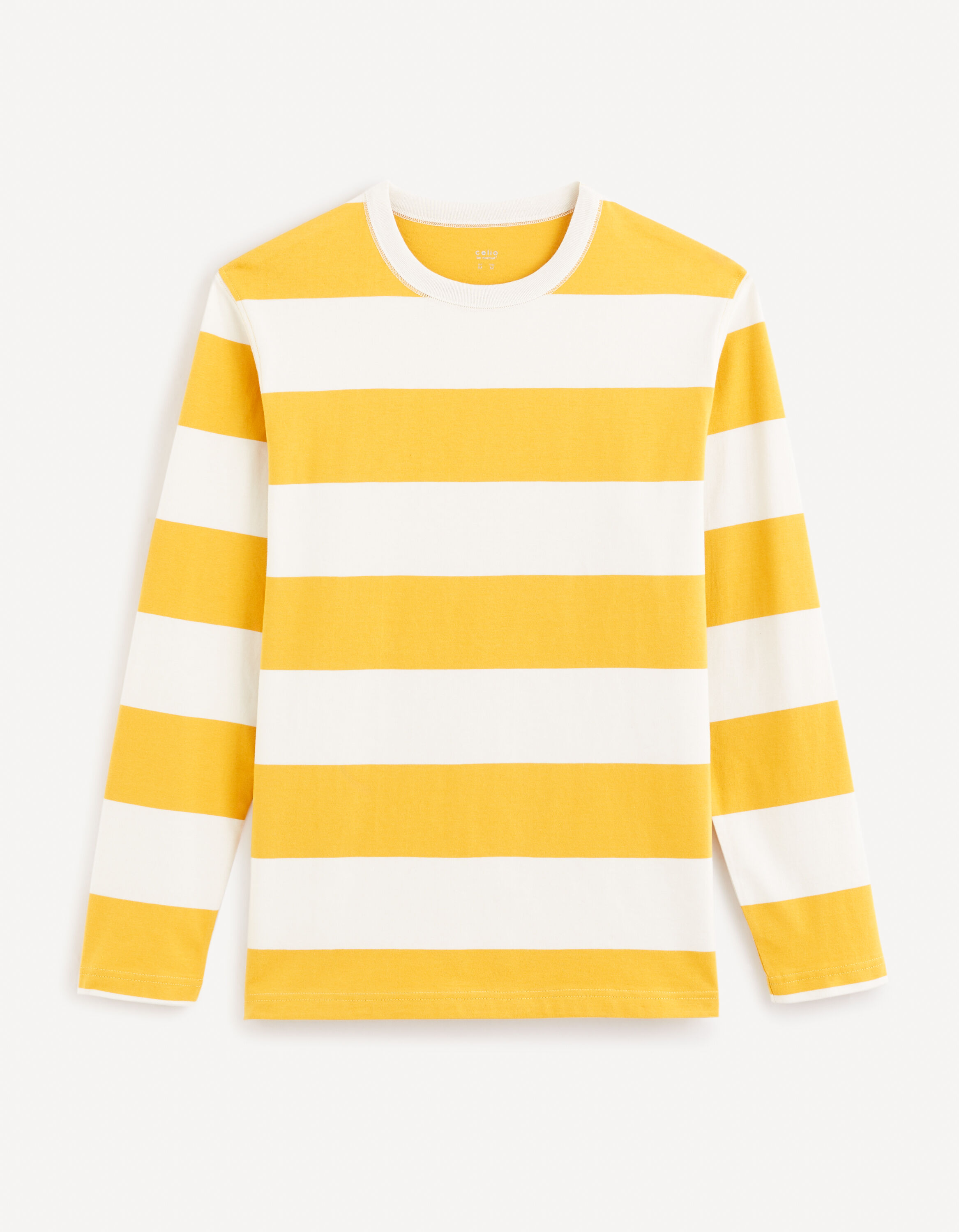 T-shirt manches longues 100% coton - jaune