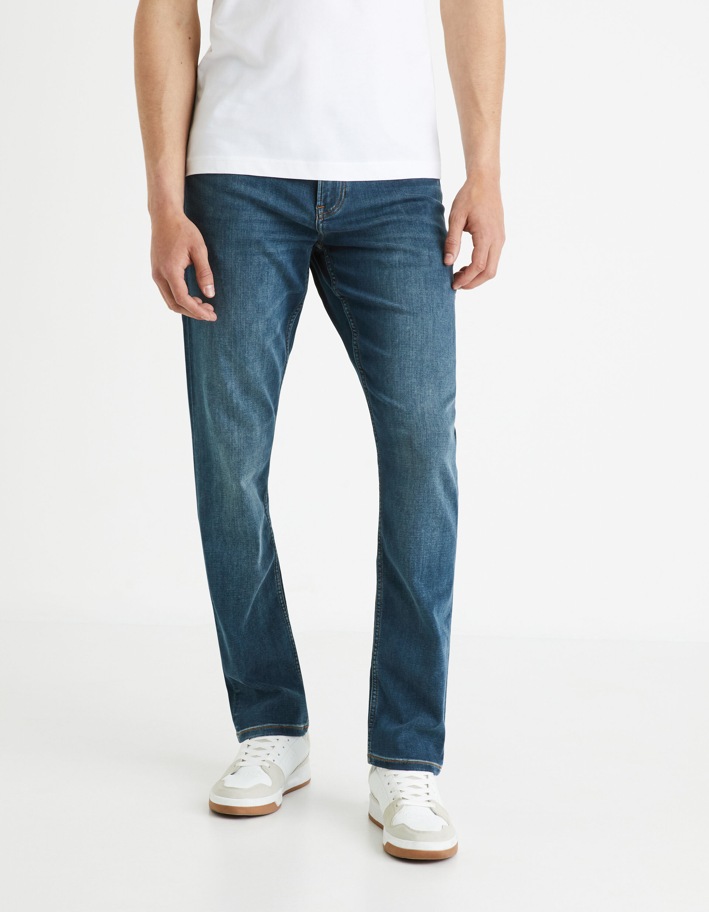 Jean straight C15 3 longueurs stretch - double stone